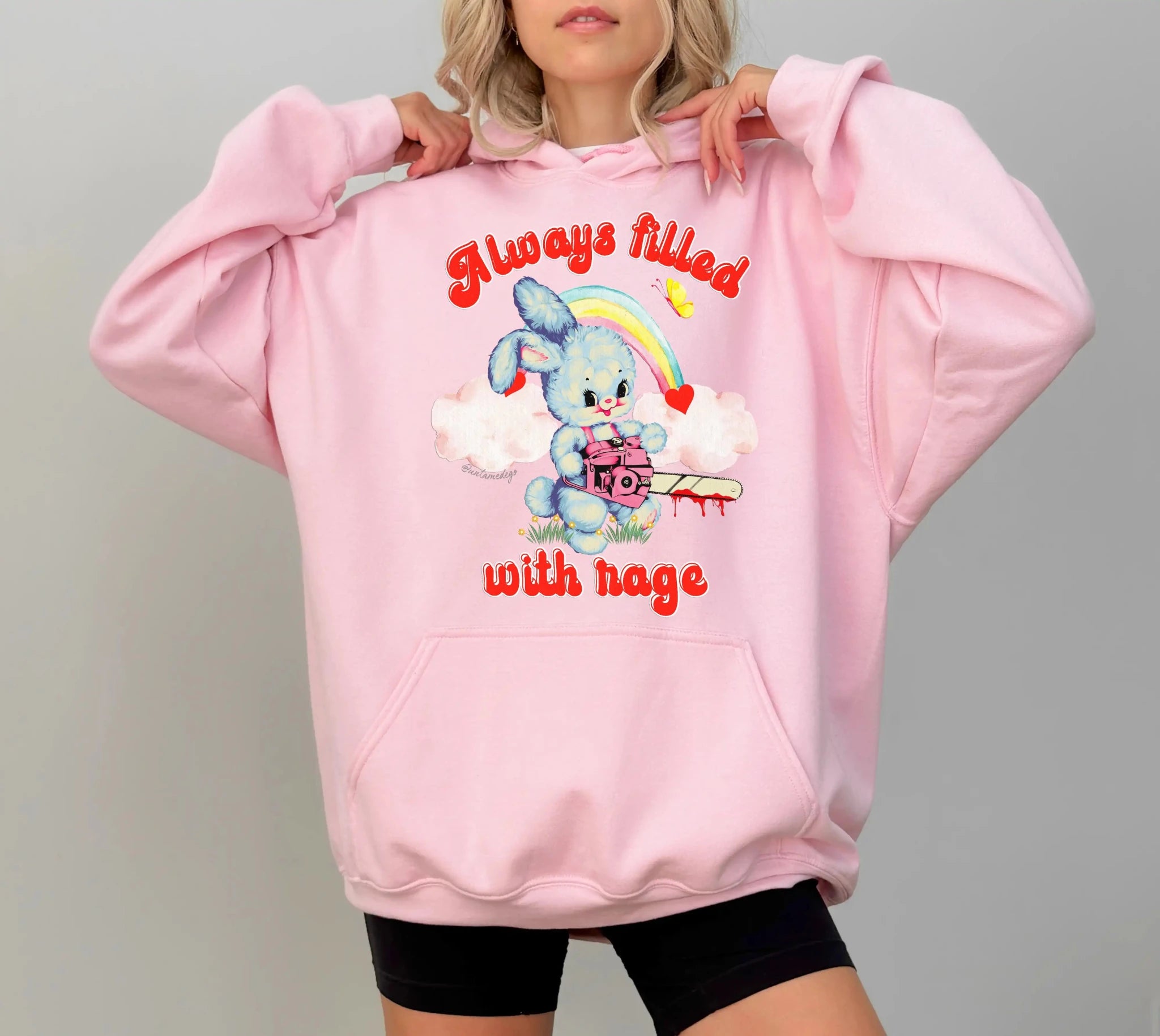 Always Filled With Rage Bunny Hoodie - UntamedEgo LLC.