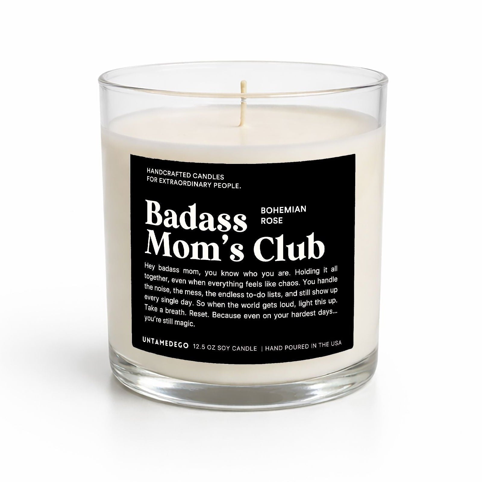 Badass Mom's Club Glass Candle - UntamedEgo LLC.