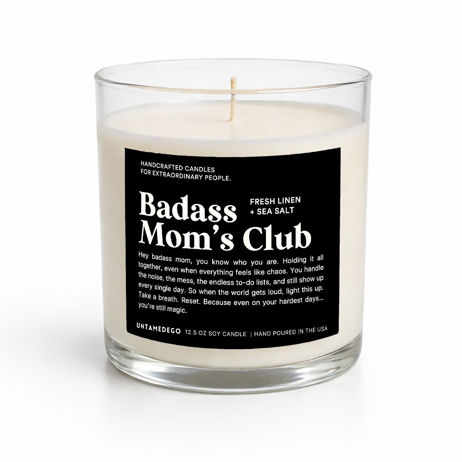 Badass Mom's Club Glass Candle - UntamedEgo LLC.