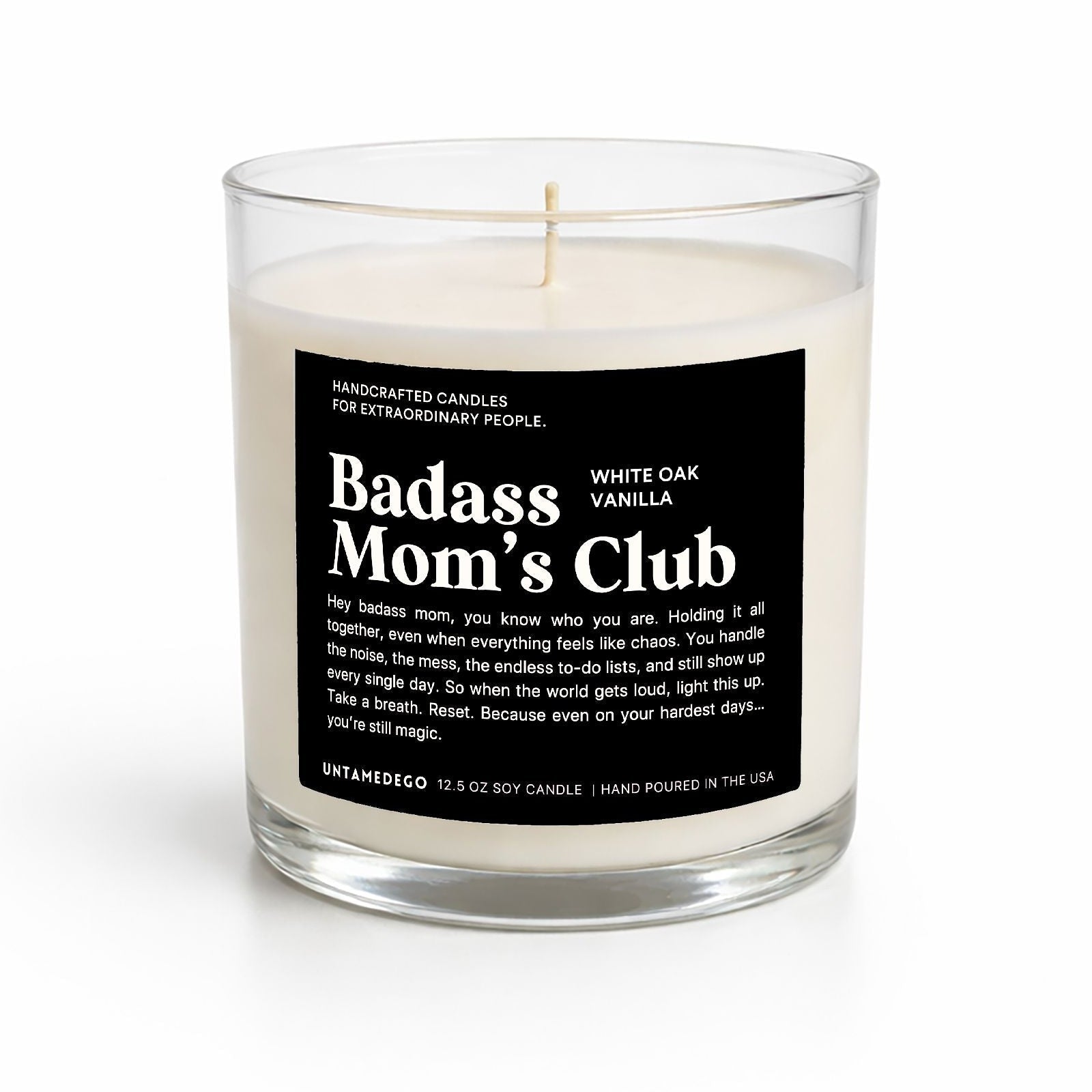 Badass Mom's Club Glass Candle - UntamedEgo LLC.