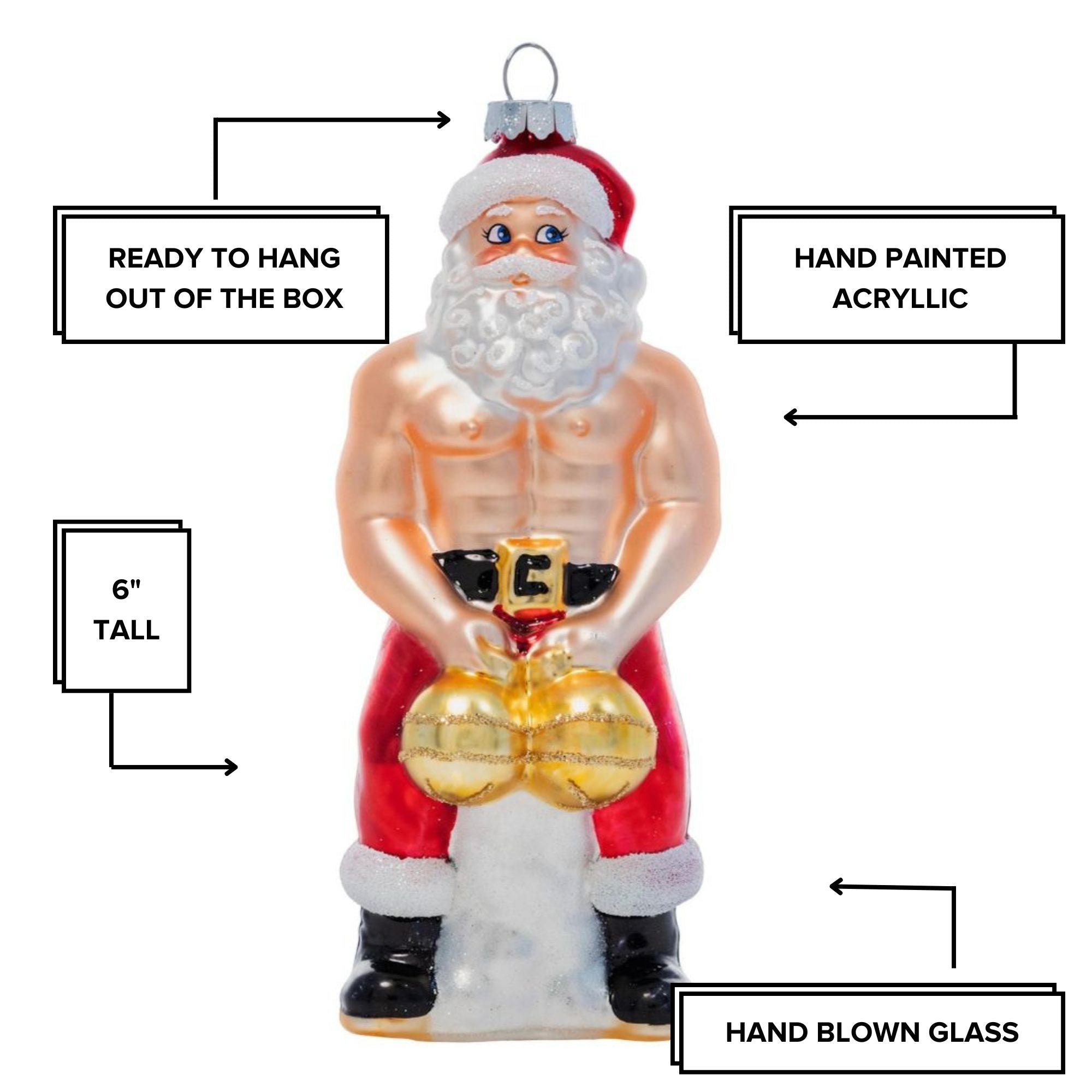 Big Balls Claus Ornament - UntamedEgo LLC.