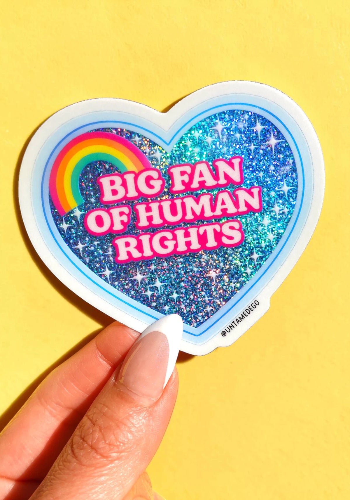Big Fan Of Human Rights Sticker - UntamedEgo LLC.