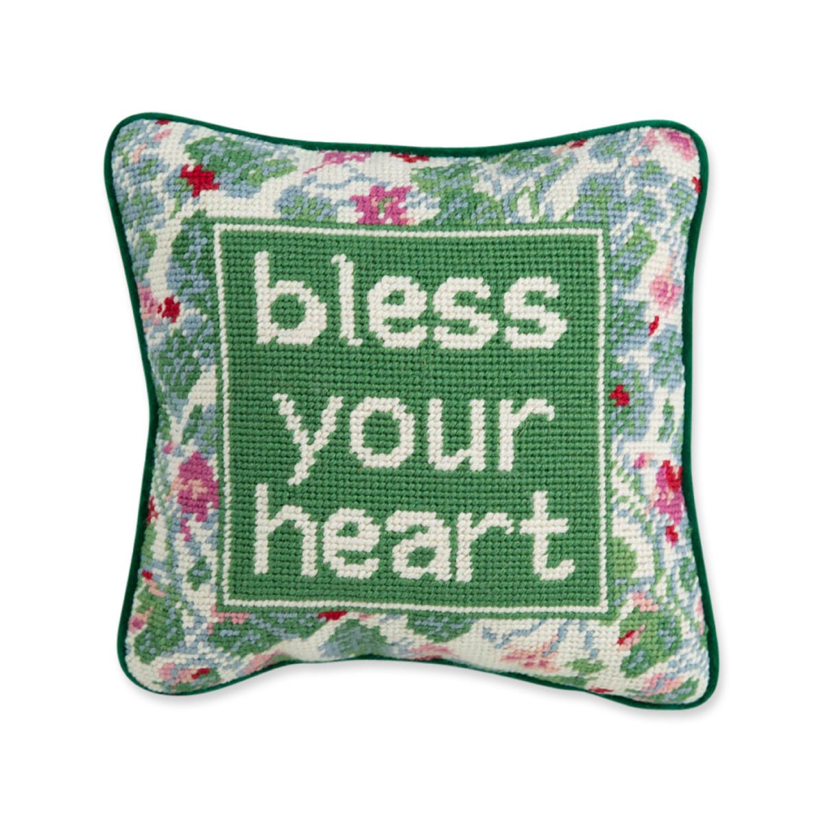 Bless Your Heart Needlepoint Pillow - UntamedEgo LLC.