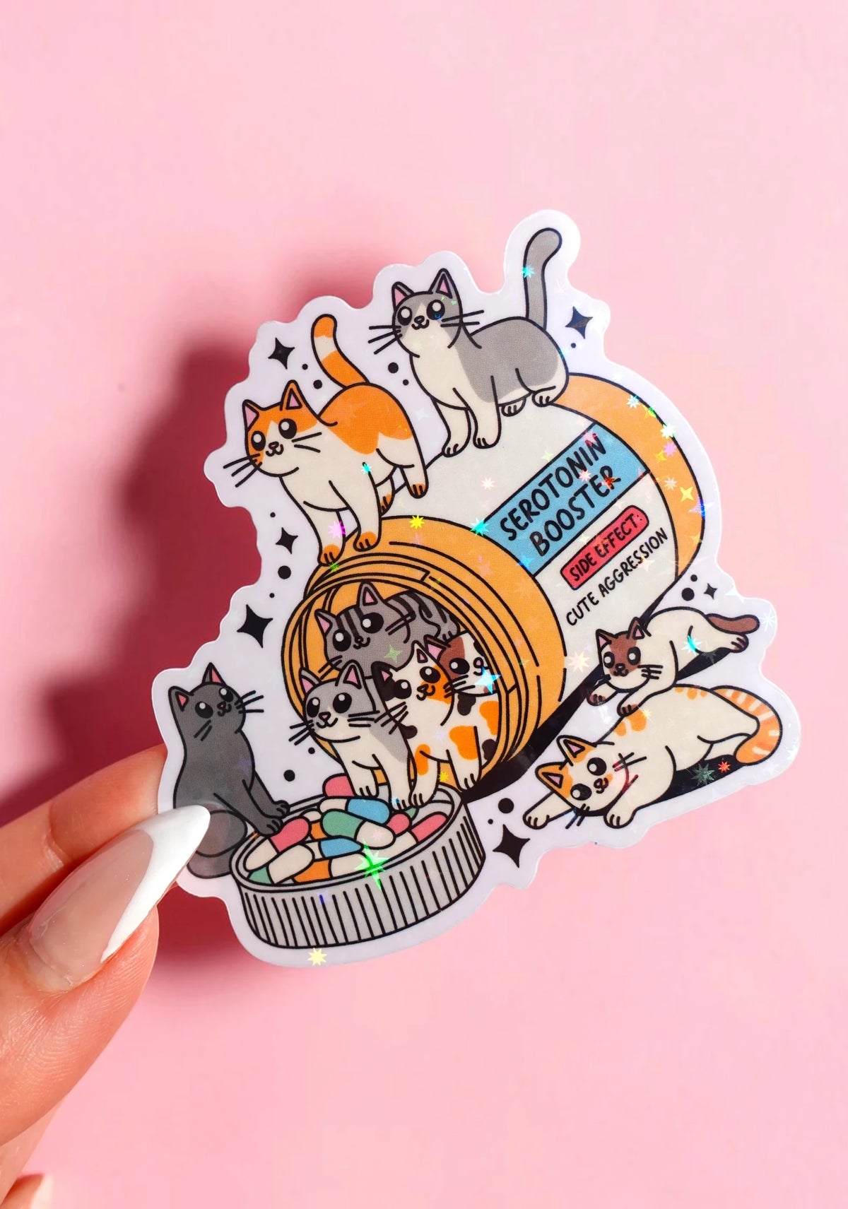 Cats Serotonin Booster Sticker - UntamedEgo LLC.