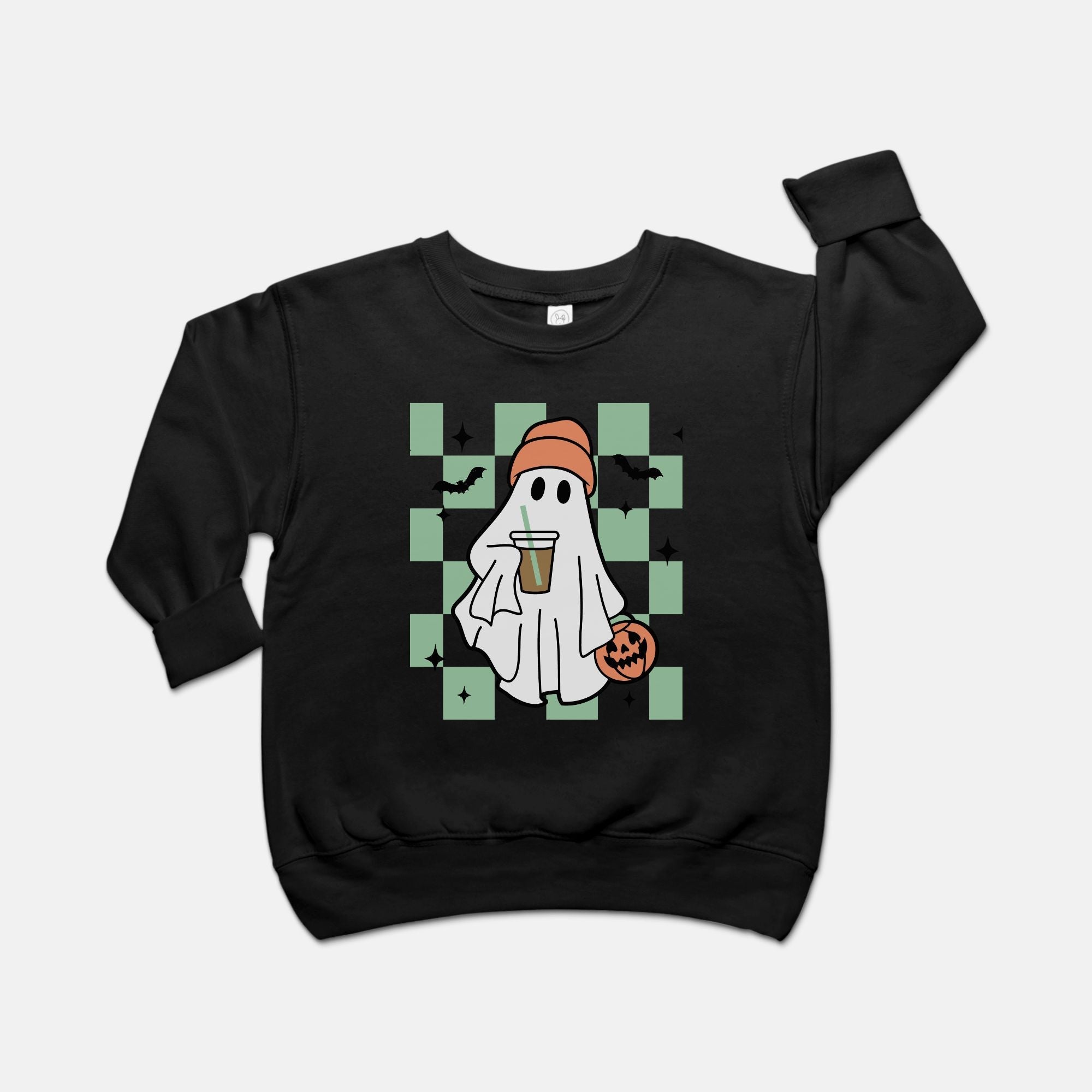 Coffee Ghost Toddler Crew Neck Sweatshirt - UntamedEgo LLC.