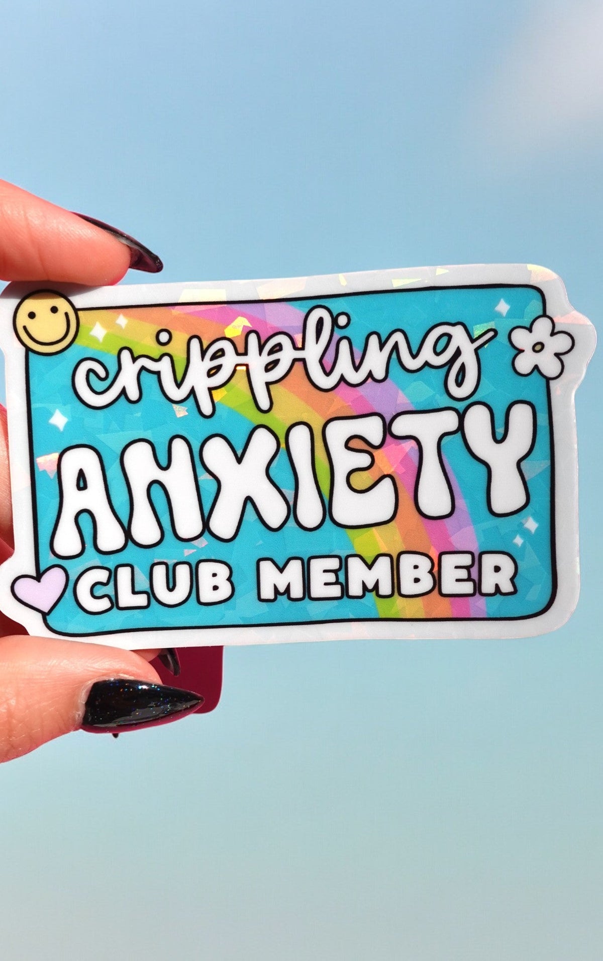 Crippling Anxiety Club Sticker - UntamedEgo LLC.