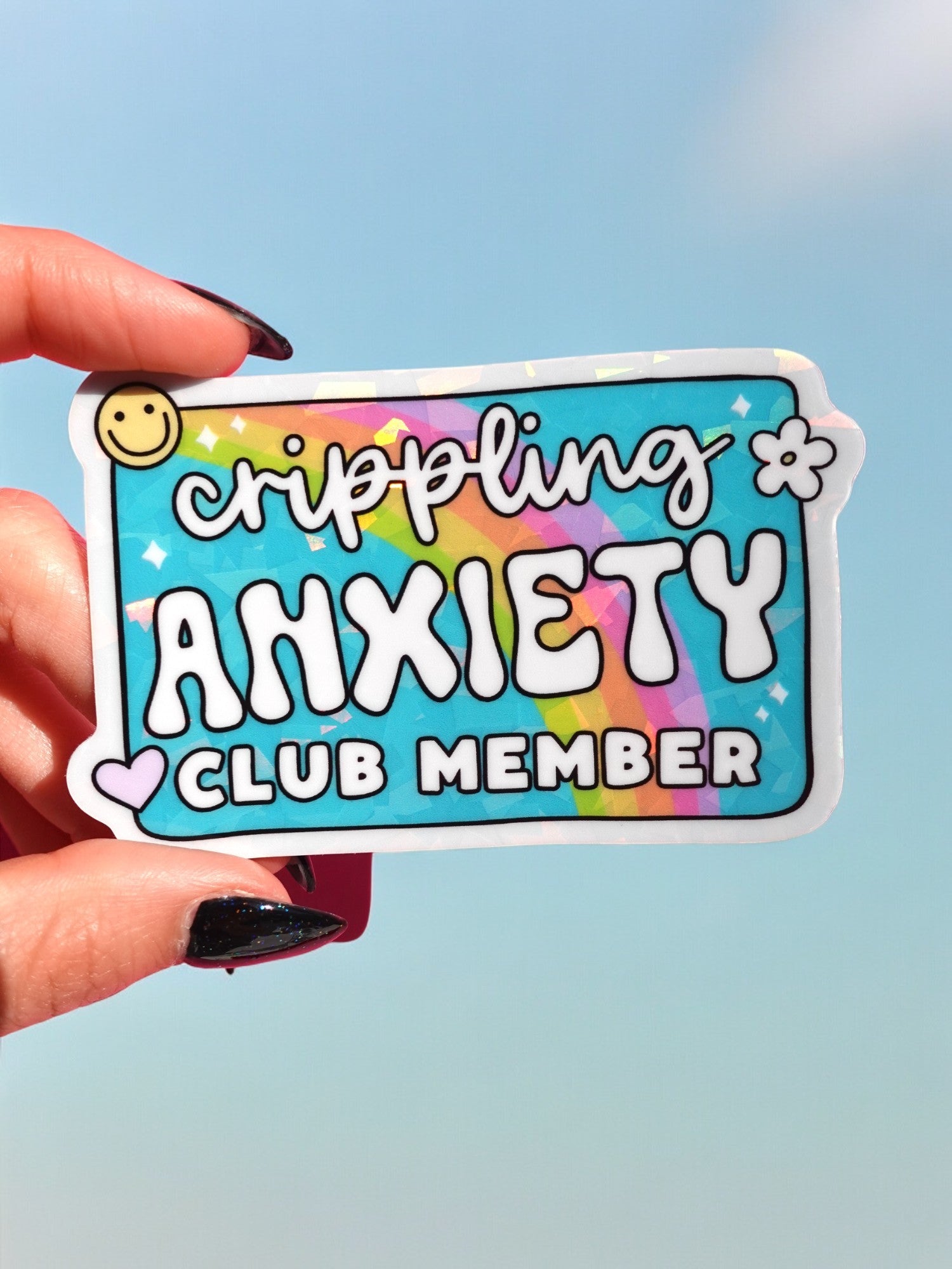 Crippling Anxiety Club Sticker - UntamedEgo LLC.