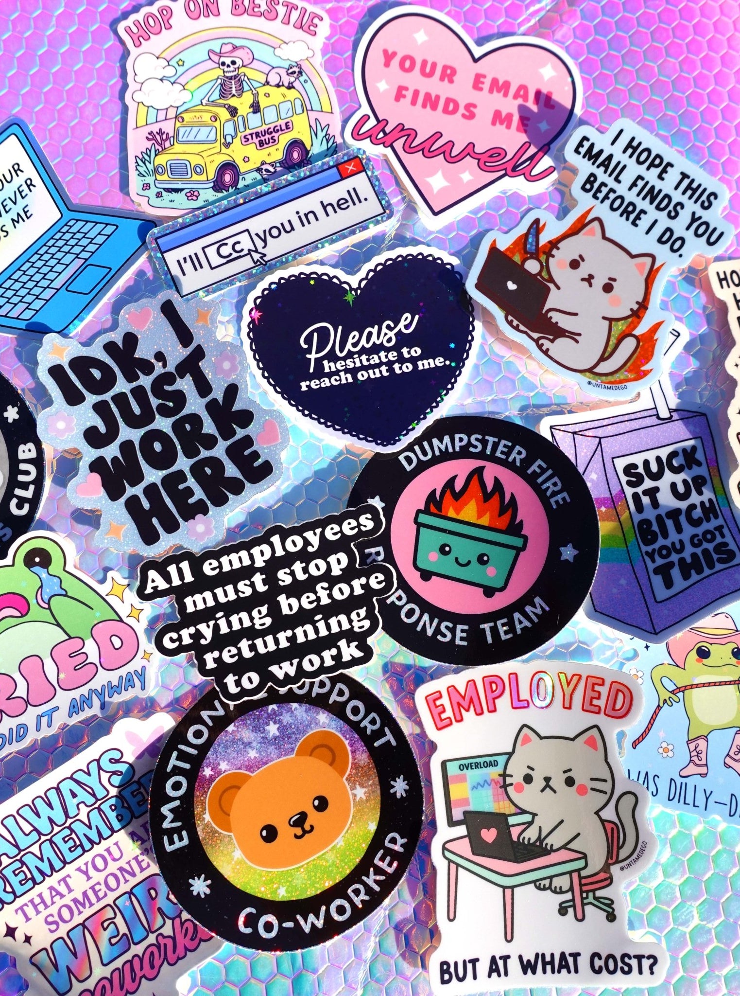 Crying In The Bathroom Stall Mystery Sticker Pack - UntamedEgo LLC.