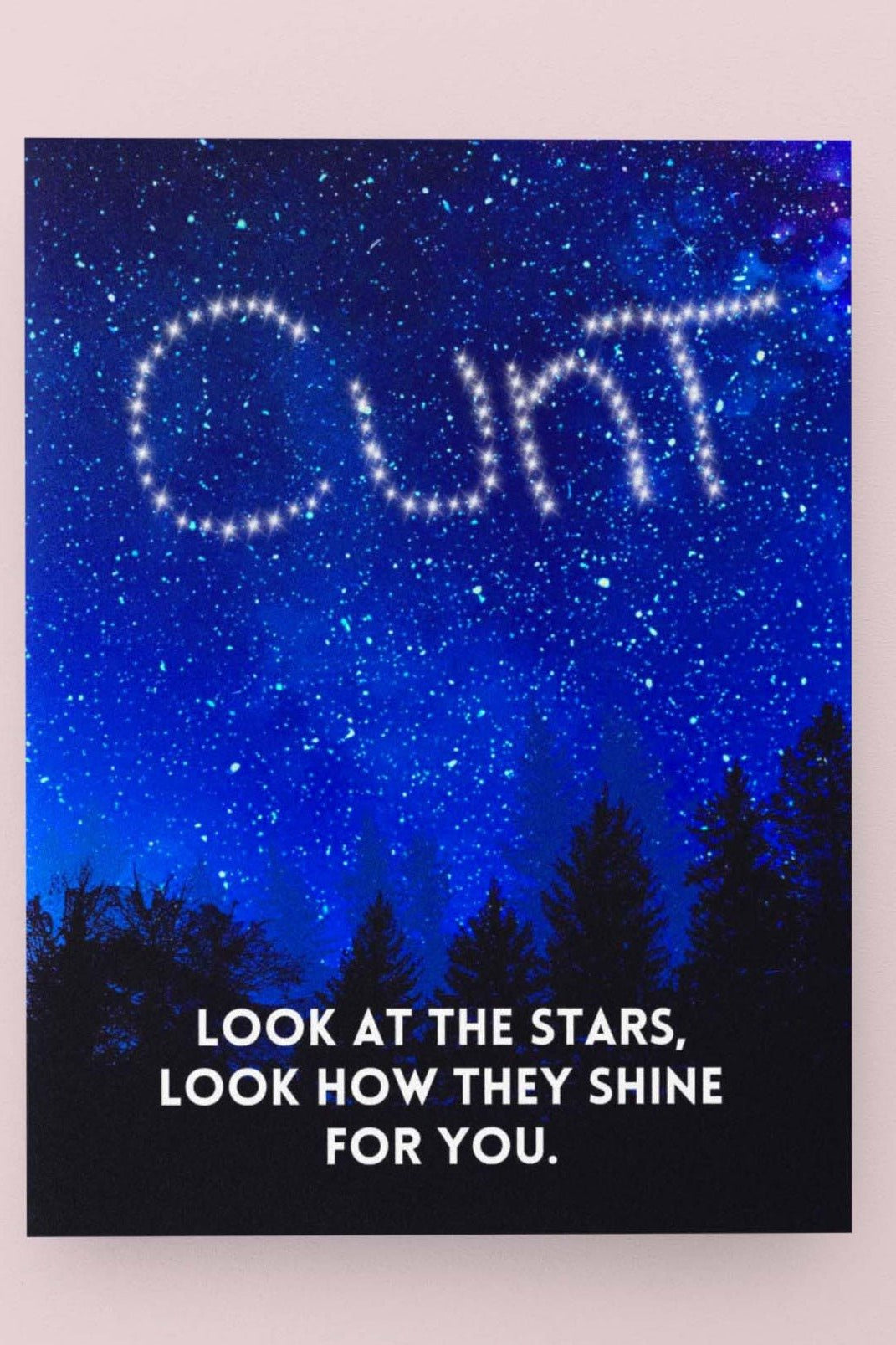 Cunt Look At The Stars Look How They Shine For You Greeting Card - UntamedEgo LLC.
