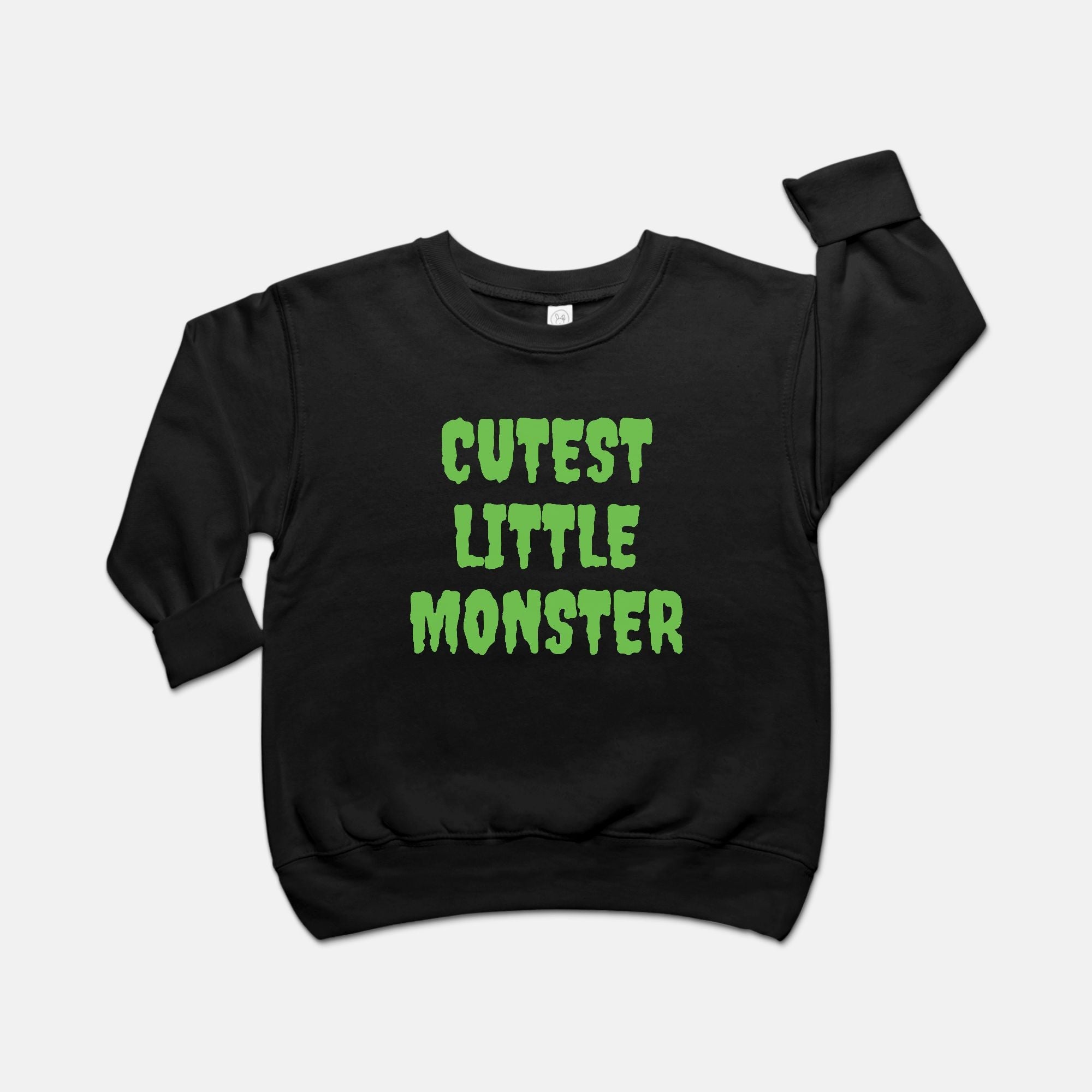 Cutest Little Monster Toddler Crew Neck Sweatshirt - UntamedEgo LLC.