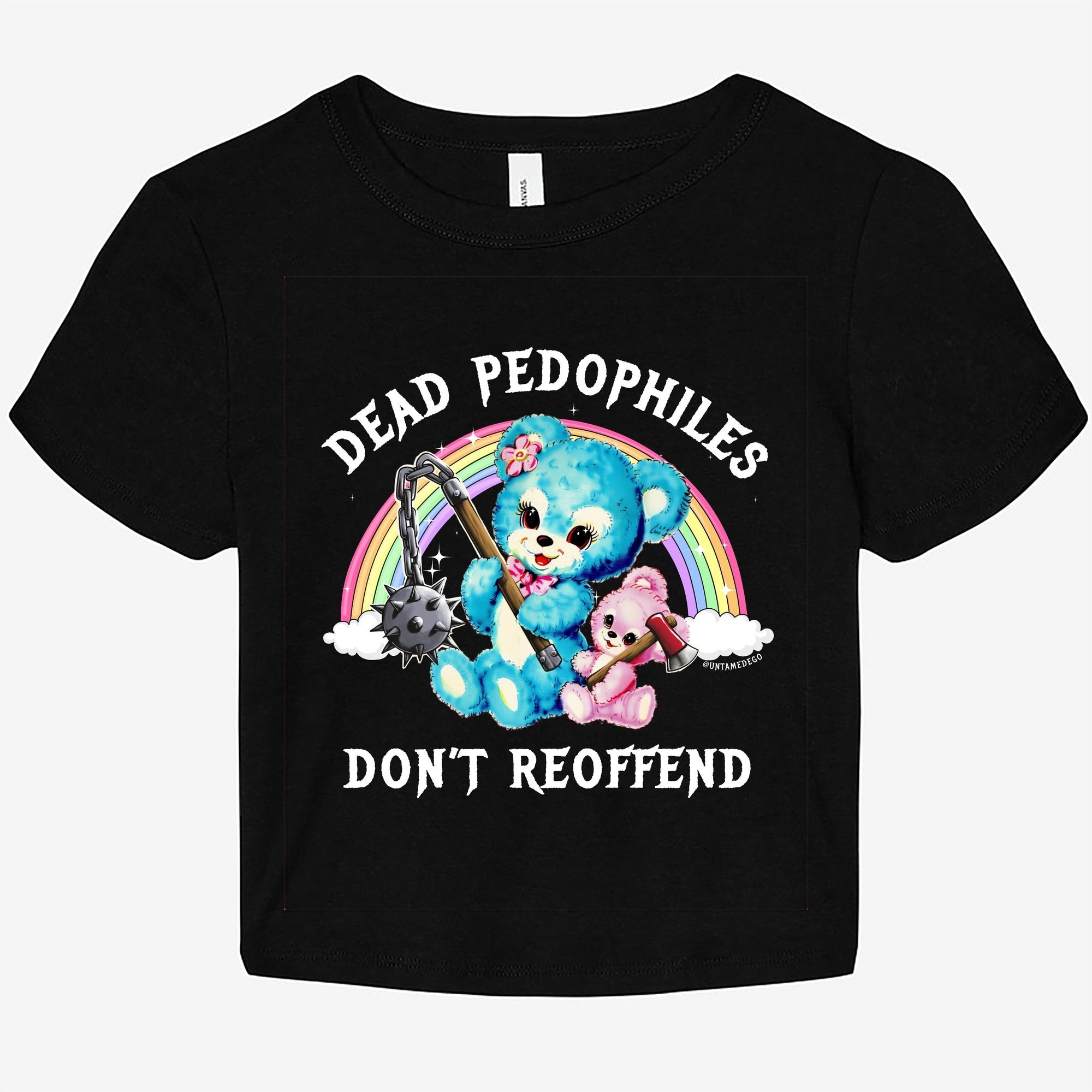 Dead Pedophiles Don't Reoffend Graphic Baby Tee - UntamedEgo LLC.