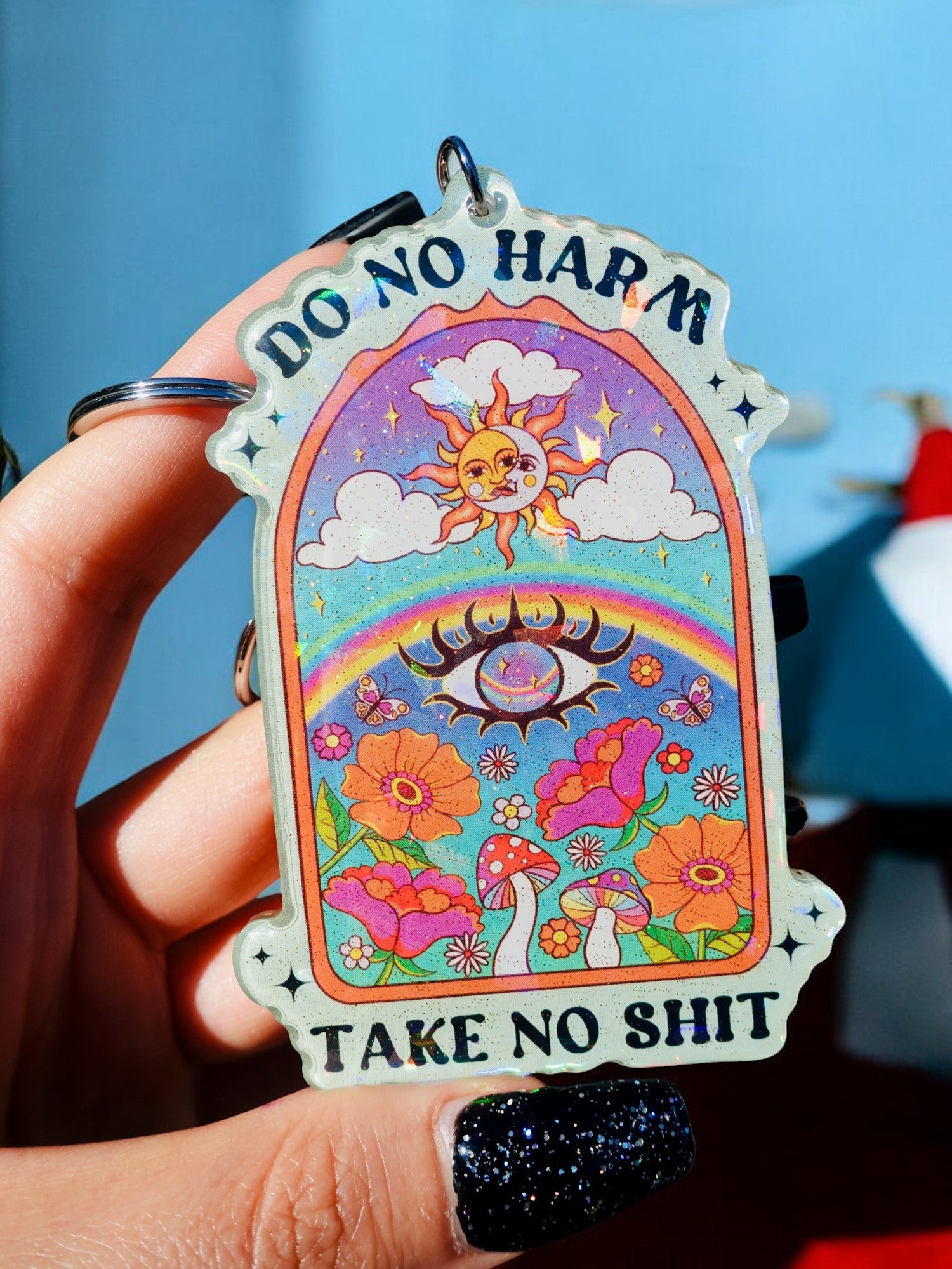 Do No Harm Take No Shit Keychain - UntamedEgo LLC.