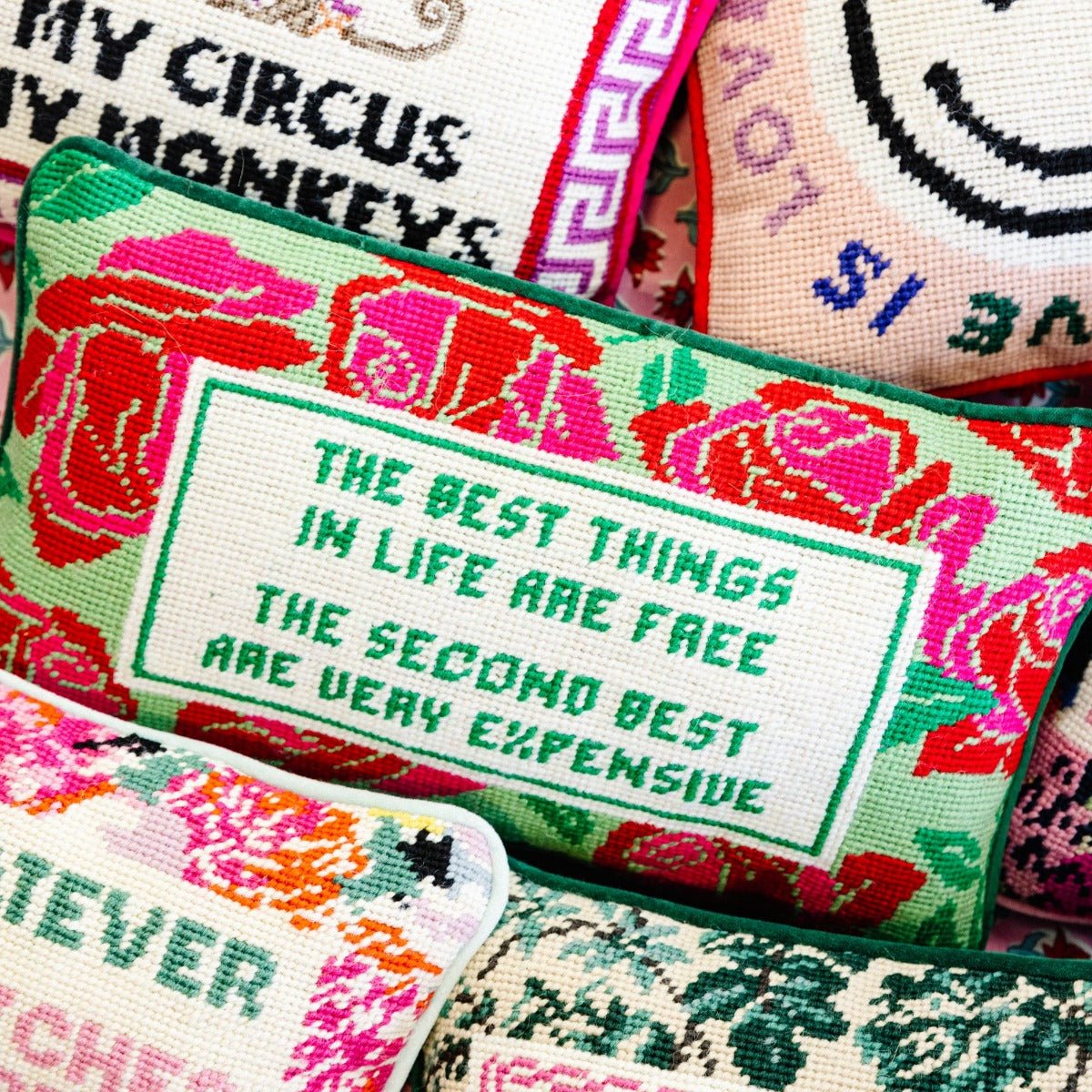 Expensive Needlepoint Pillow - UntamedEgo LLC.