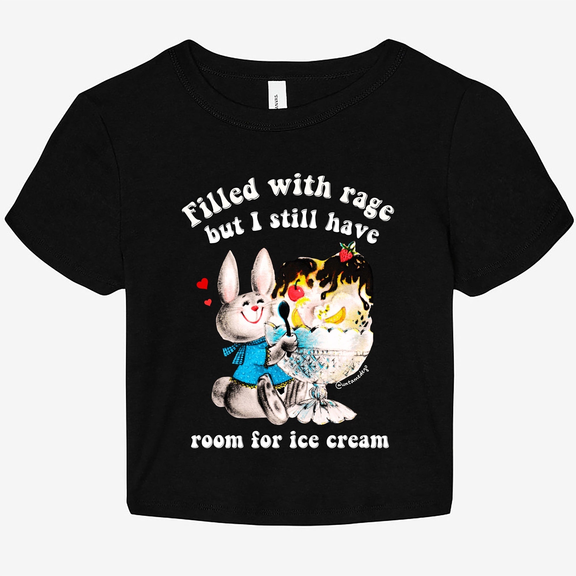 Filled With Rage But I Still Have Room For Ice Cream Graphic Baby tee - UntamedEgo LLC.