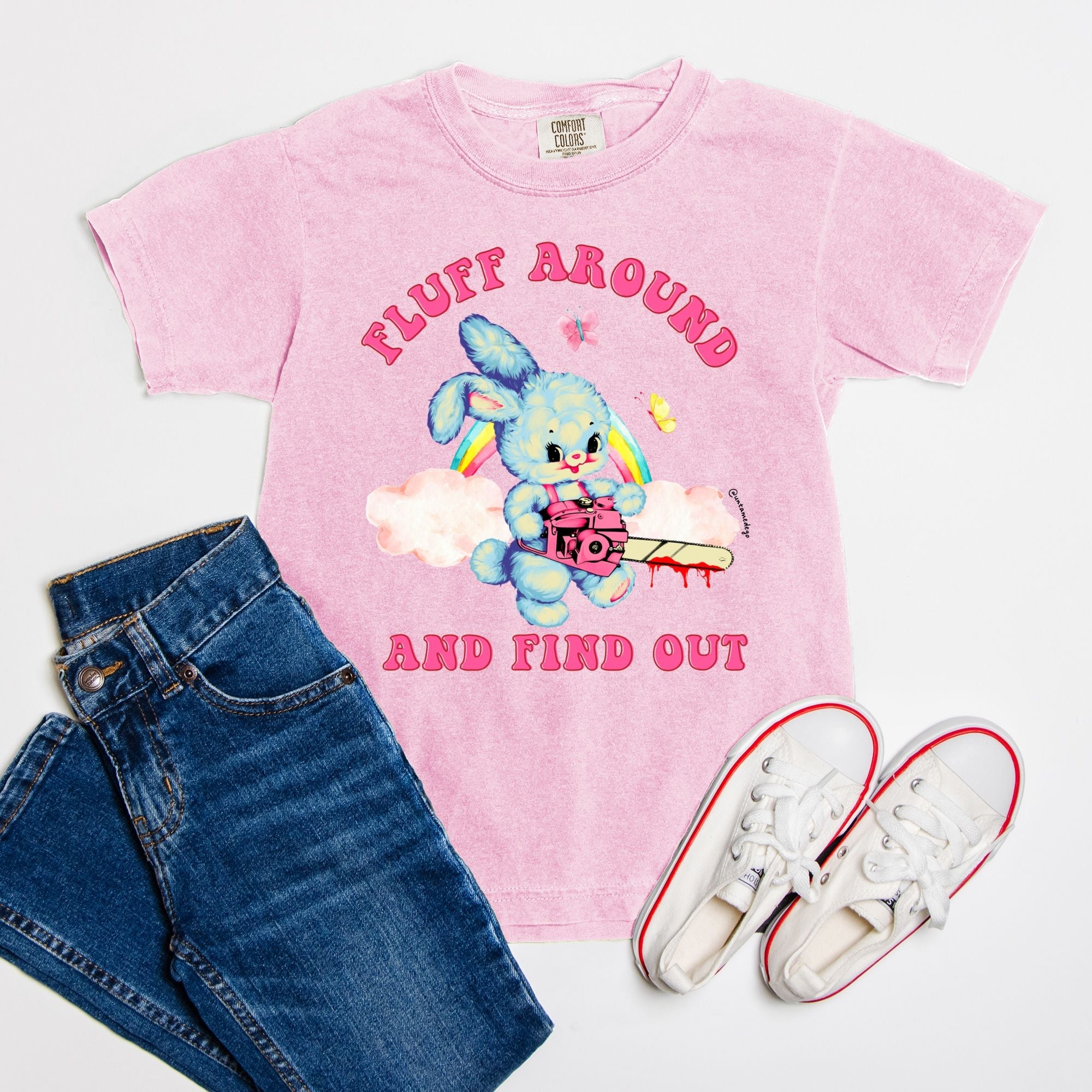 Fluff Around And Find Out Youth Tee - UntamedEgo LLC.