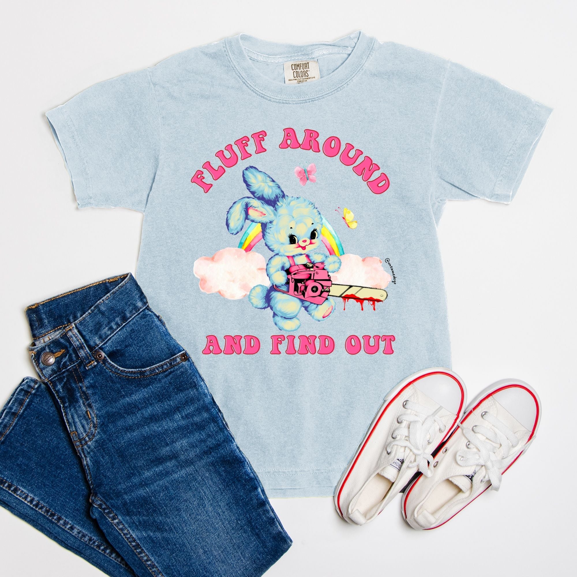 Fluff Around And Find Out Youth Tee - UntamedEgo LLC.