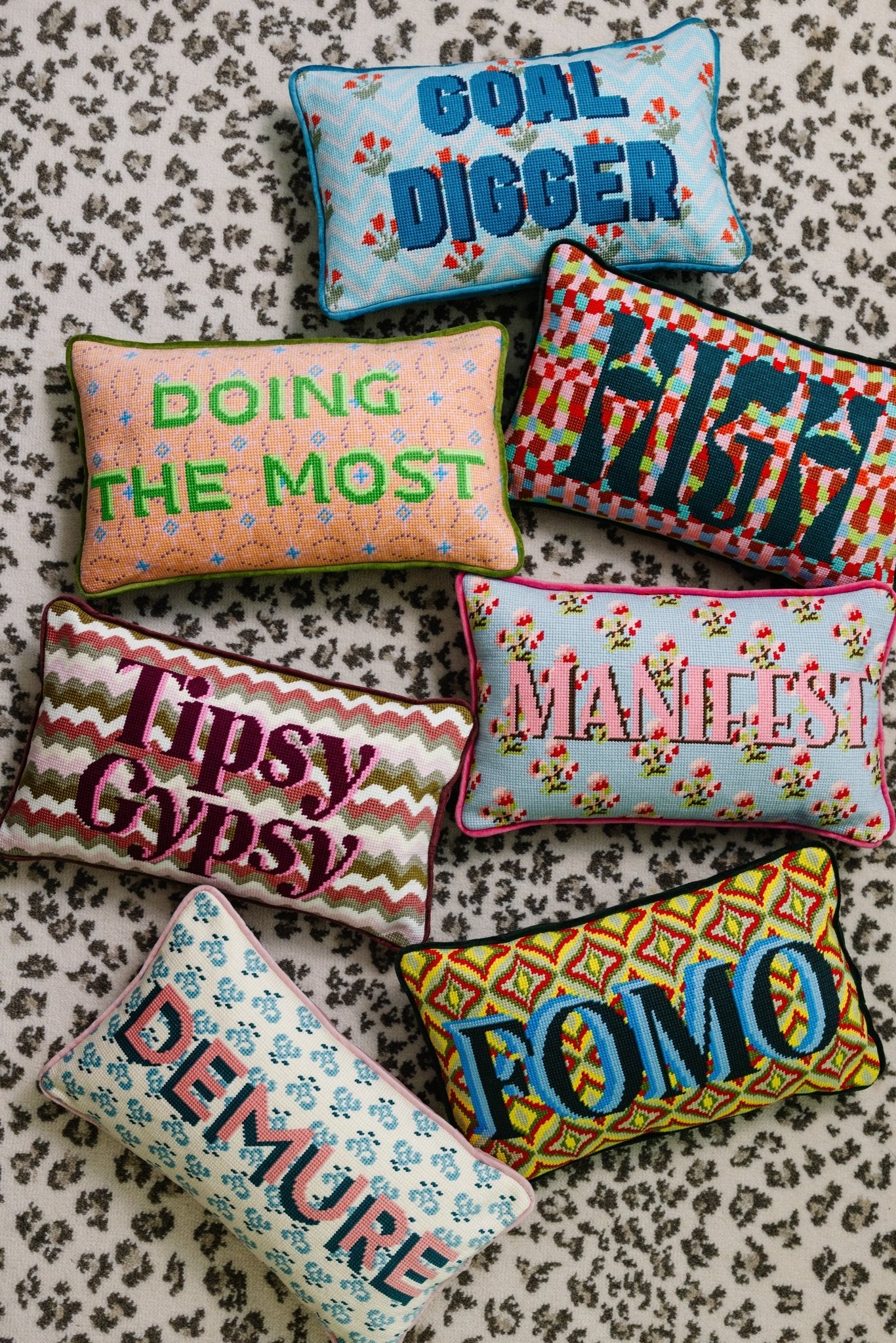 FOMO Needlepoint Pillow - UntamedEgo LLC.