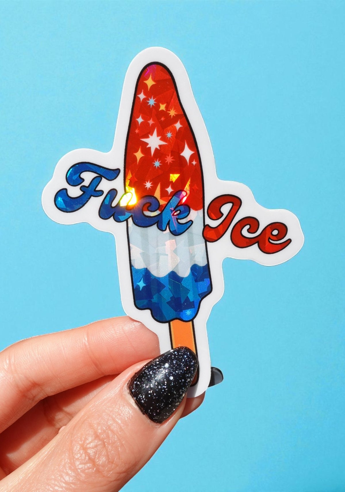 Fuck Ice - Holographic Sticker - UntamedEgo LLC.