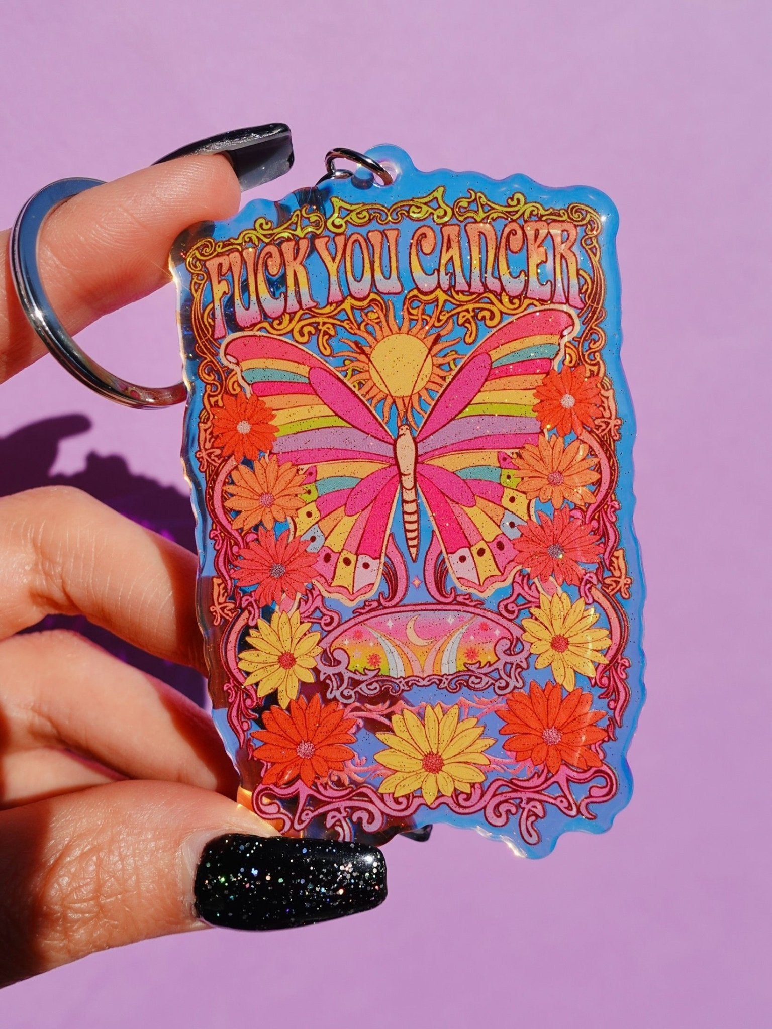 Fuck You Cancer Keychain - UntamedEgo LLC.