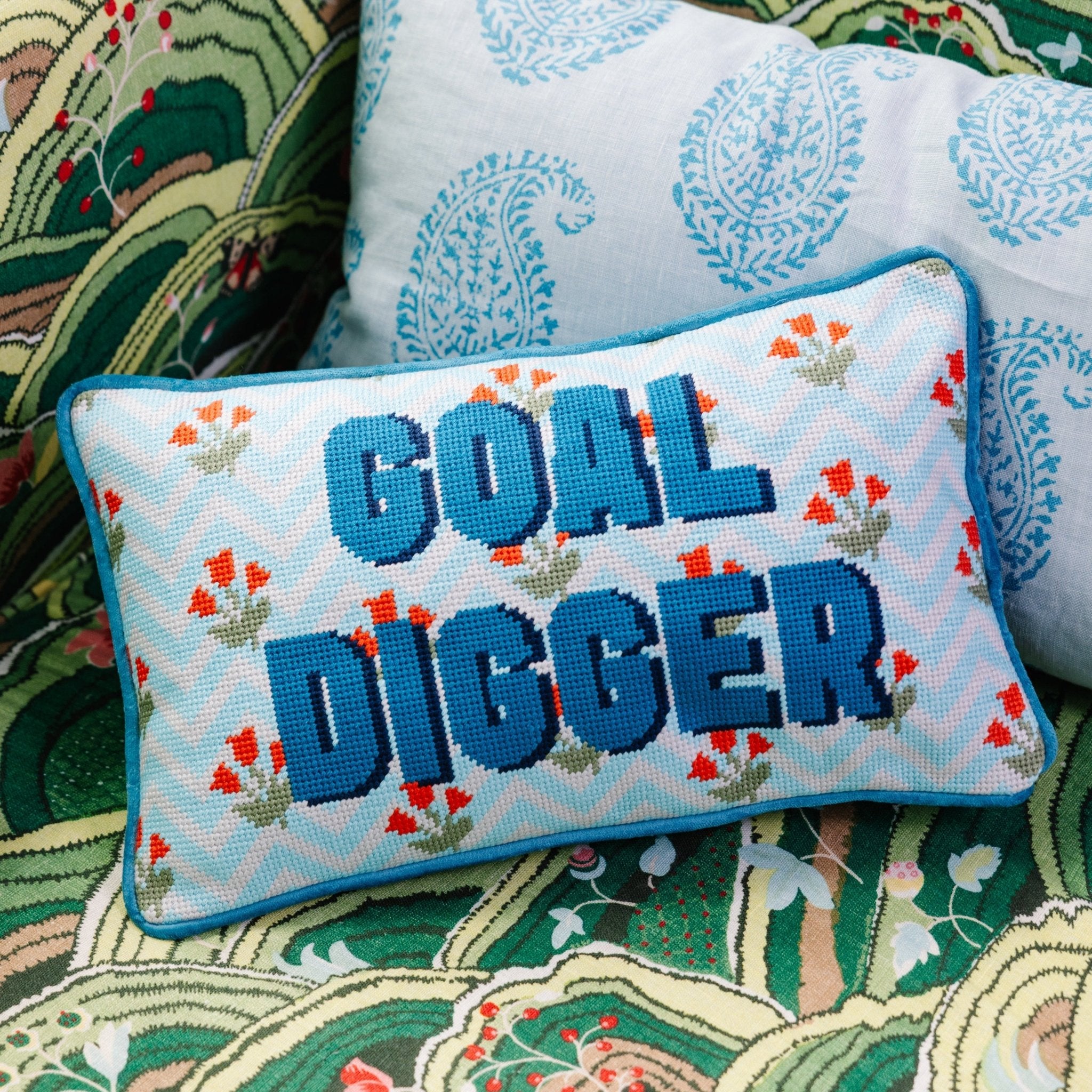 Goal Digger Needlepoint Pillow - UntamedEgo LLC.