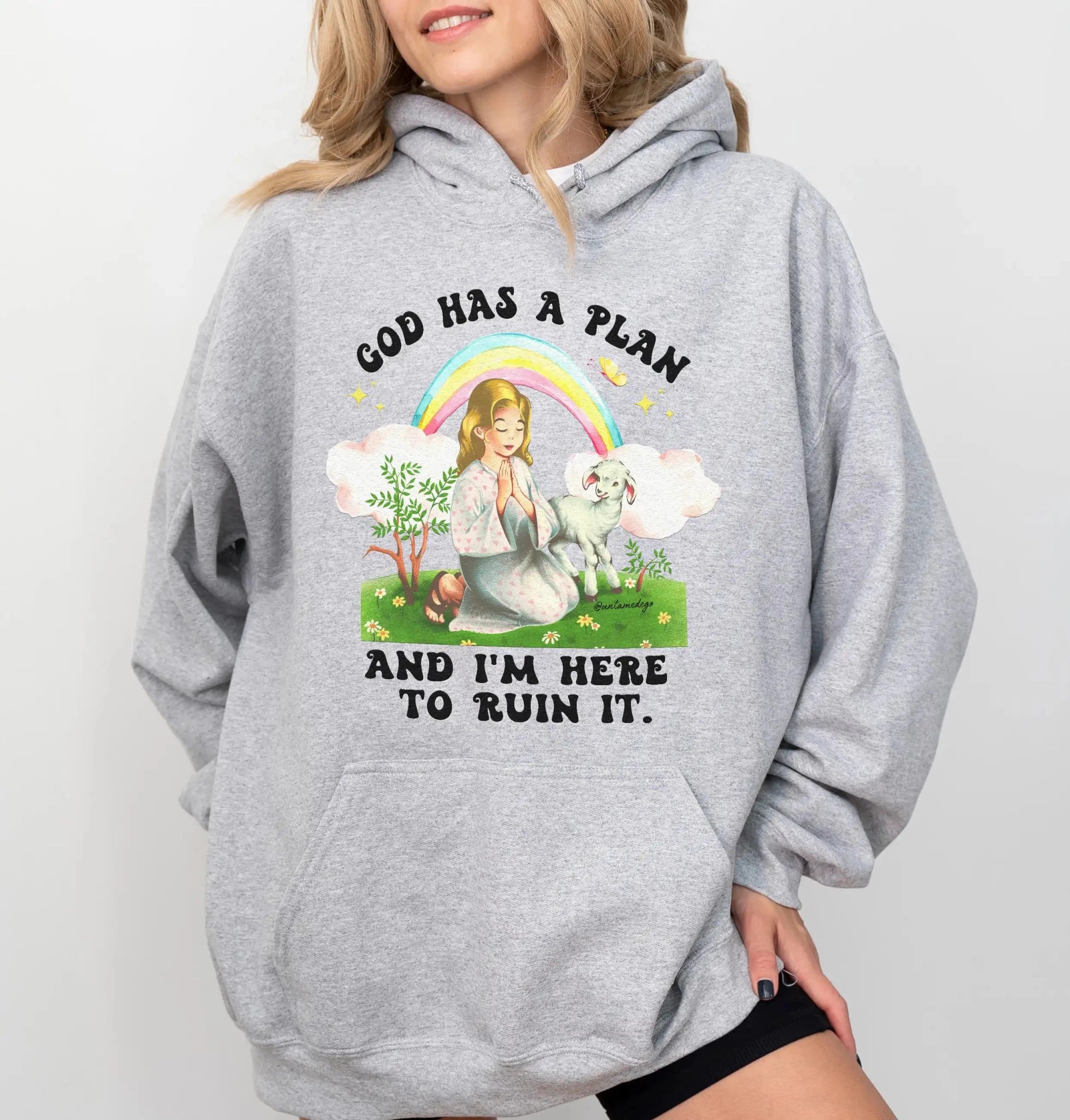 God Has A Plan And I'm Here To Ruin It Hoodie - UntamedEgo LLC.