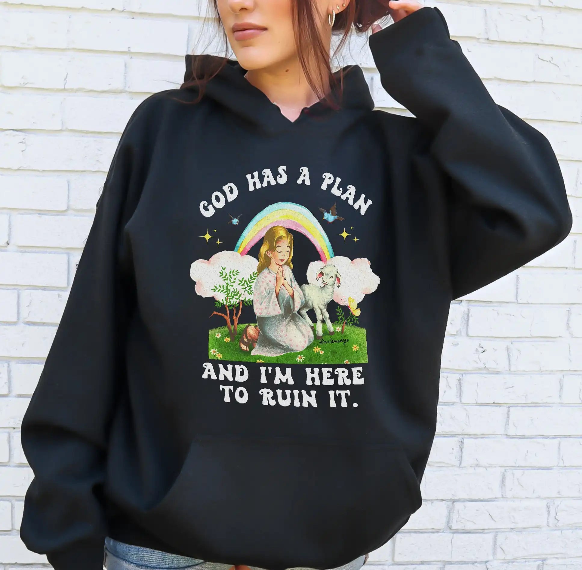 God Has A Plan And I'm Here To Ruin It Hoodie - UntamedEgo LLC.