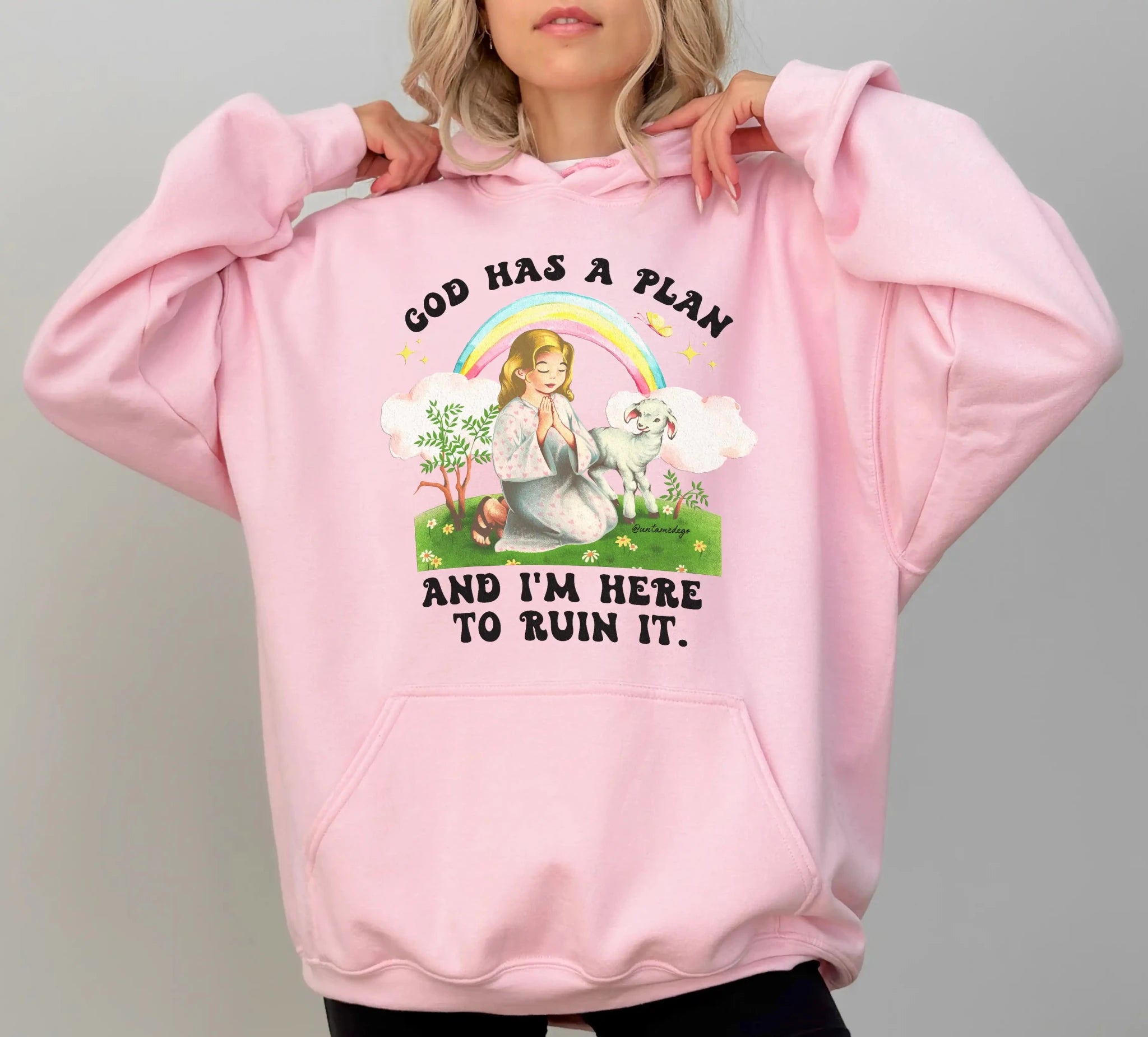 God Has A Plan And I'm Here To Ruin It Hoodie - UntamedEgo LLC.