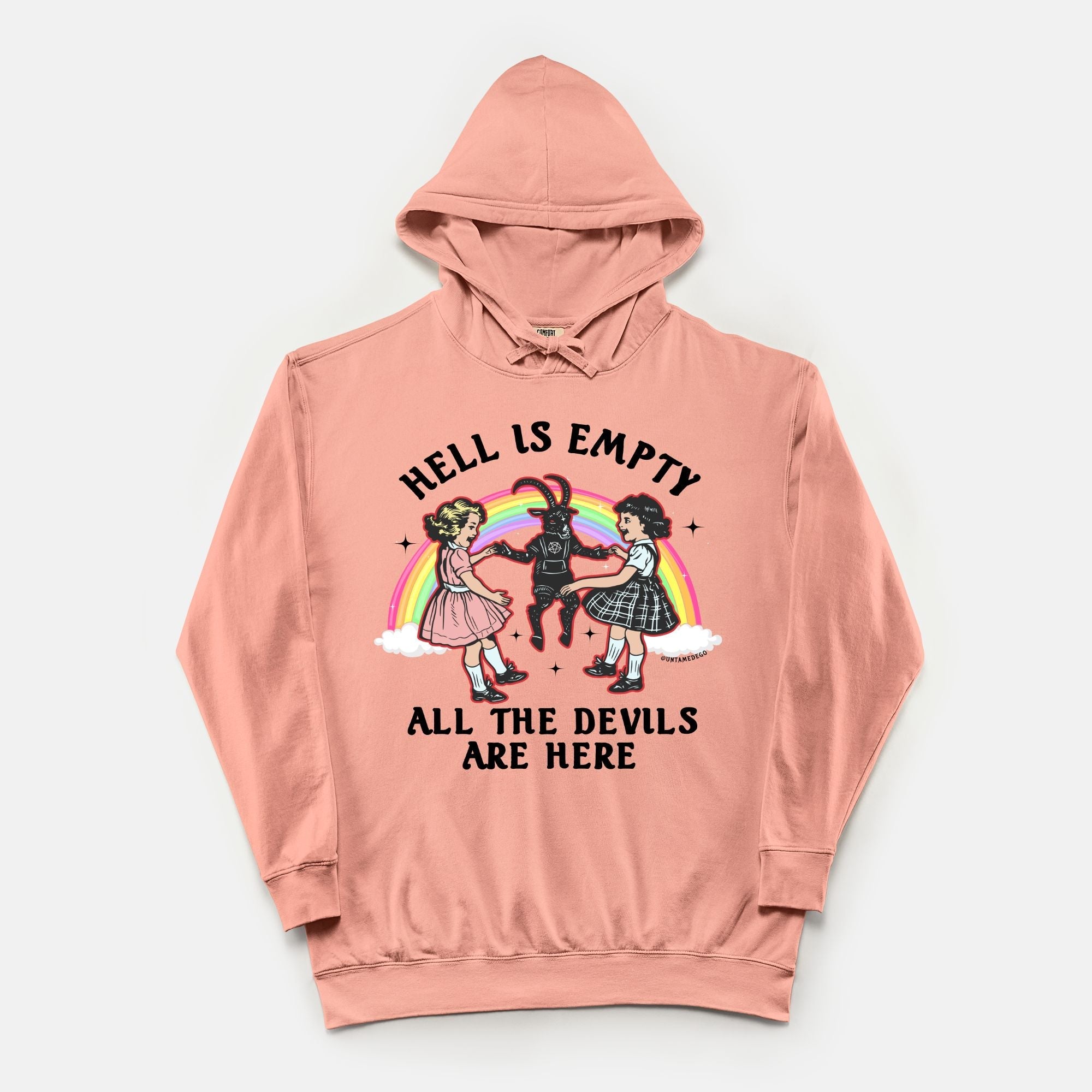 Hell Is Empty All The Devils Are Here Vintage Wash Hoodie - UntamedEgo LLC.