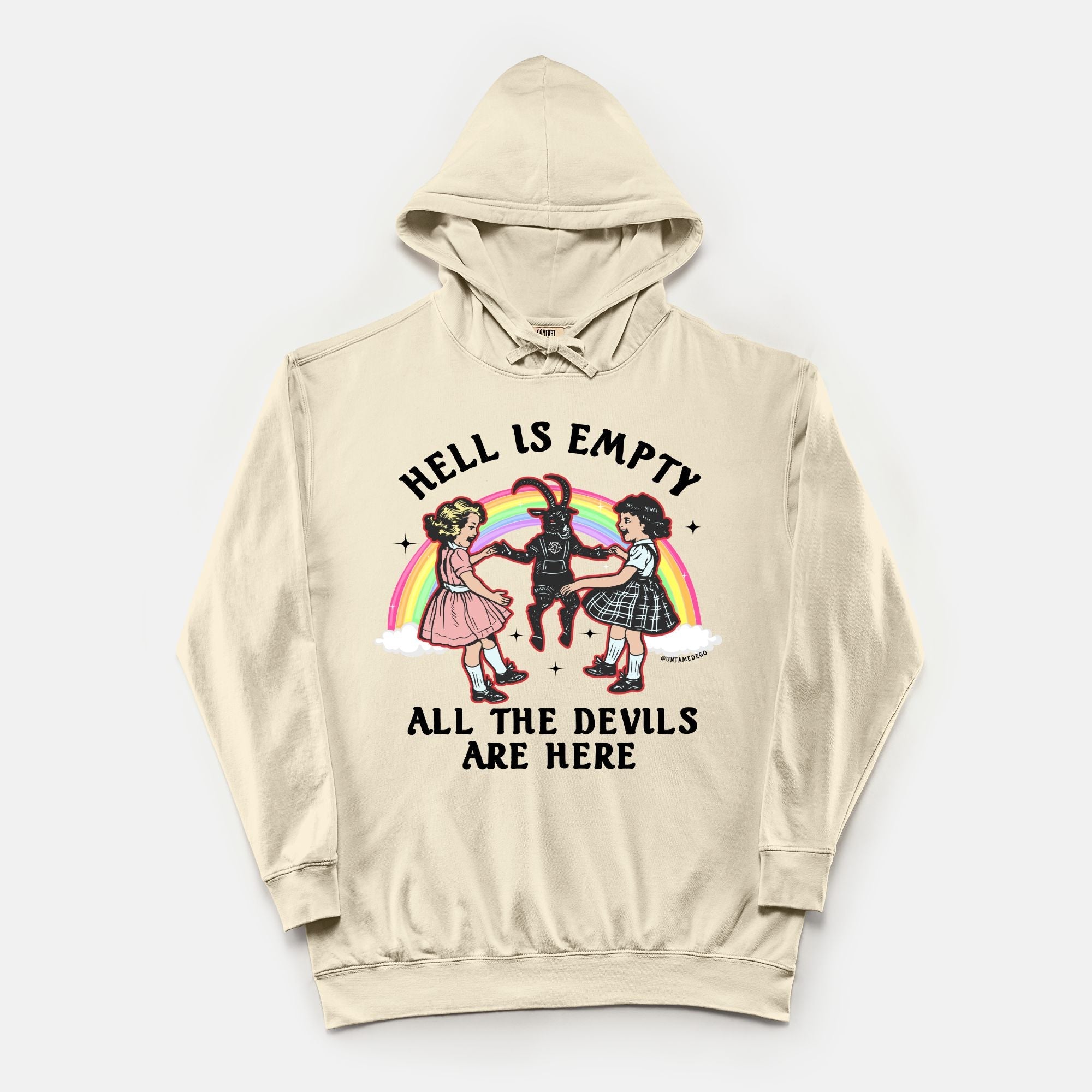 Hell Is Empty All The Devils Are Here Vintage Wash Hoodie - UntamedEgo LLC.