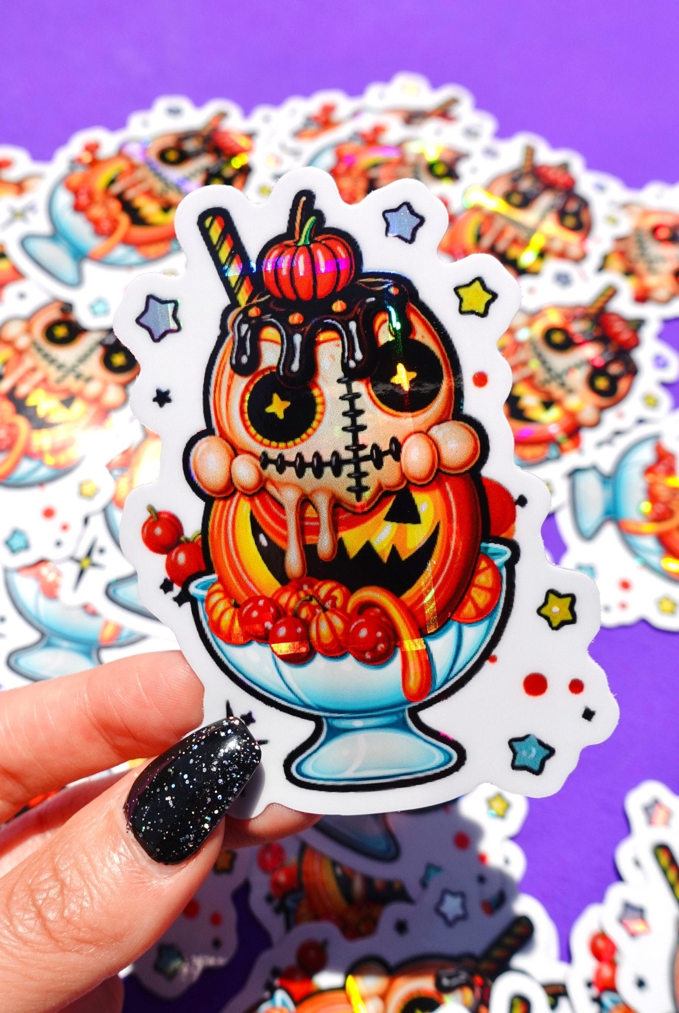 Horror Sundae Halloween Sticker - UntamedEgo LLC.