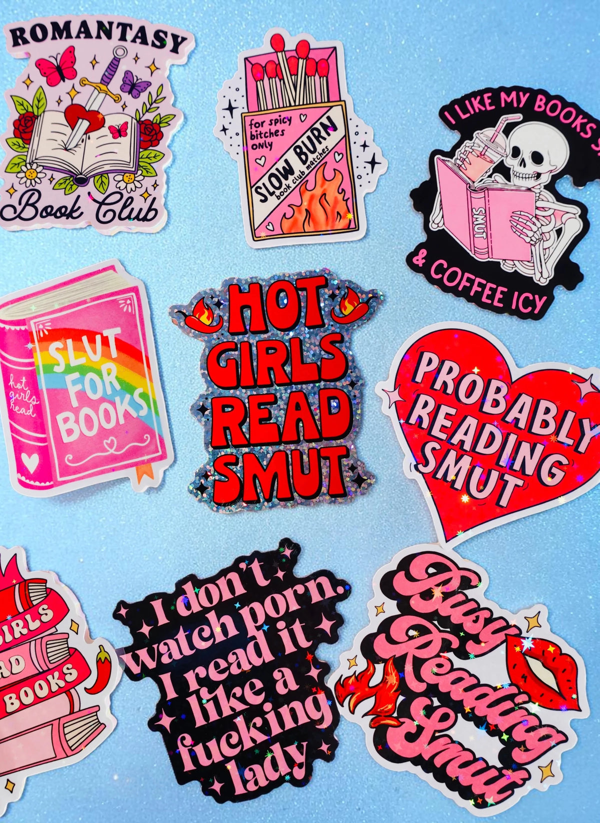 Hot Girls Read Smut Sticker Pack - UntamedEgo LLC.