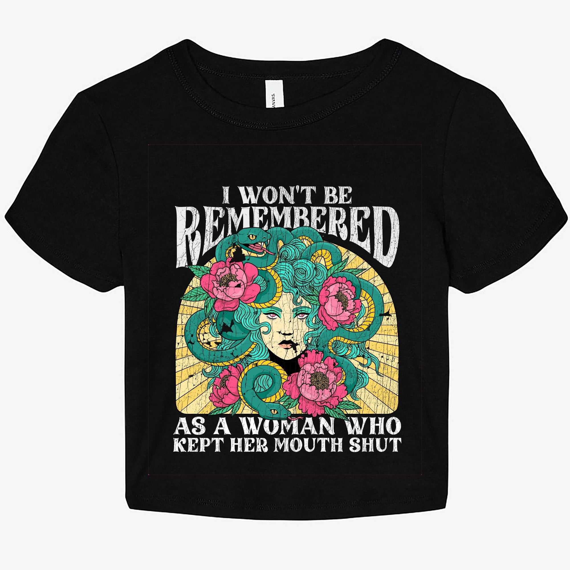 I Won't Be Remembered As A Woman Who Kept Her Mouth Shut Graphic Baby Tee - UntamedEgo LLC.