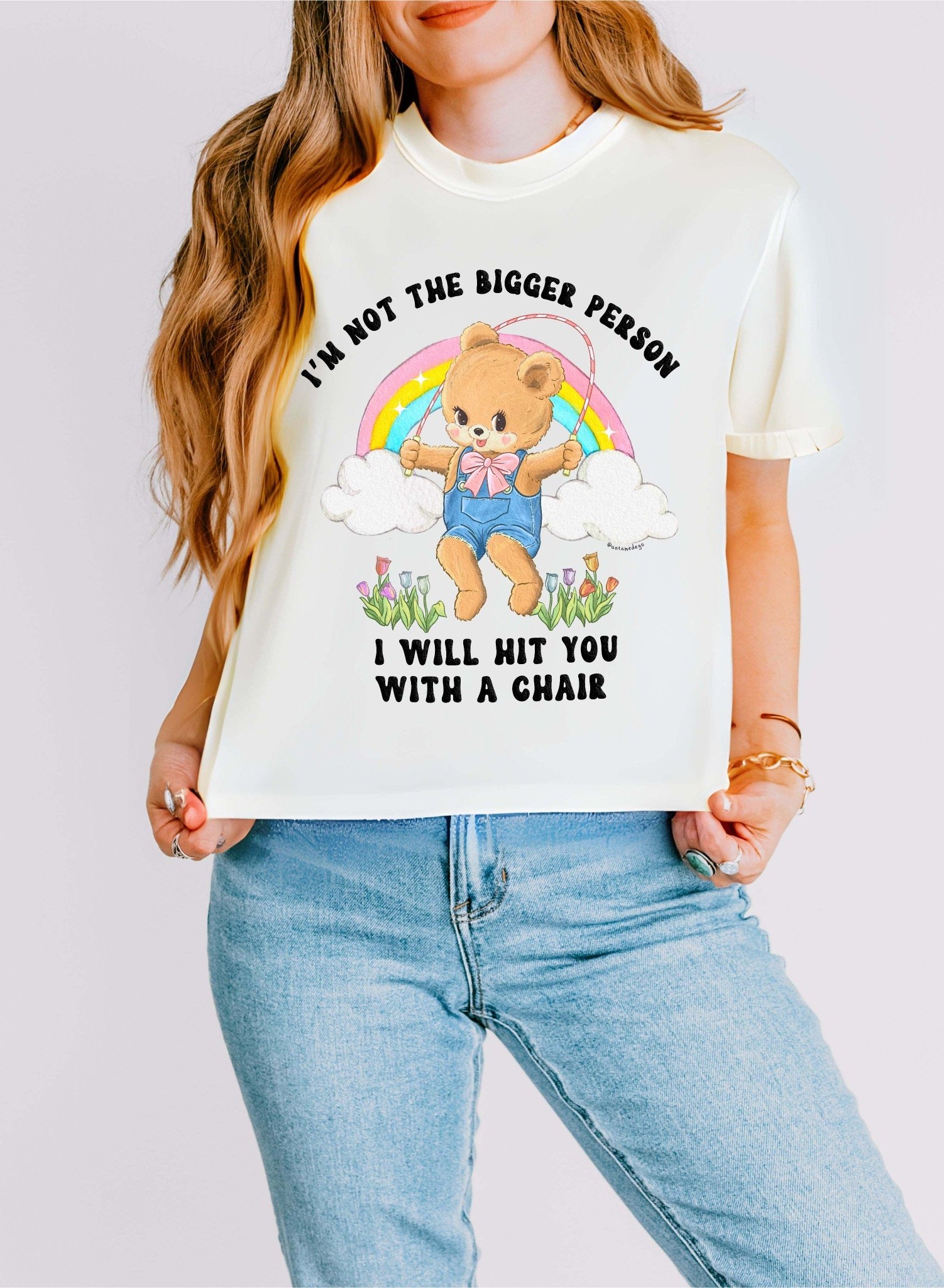 I'm Not The Bigger Person I Will Hit You With A Chair Women's Boxy Tee - UntamedEgo LLC.
