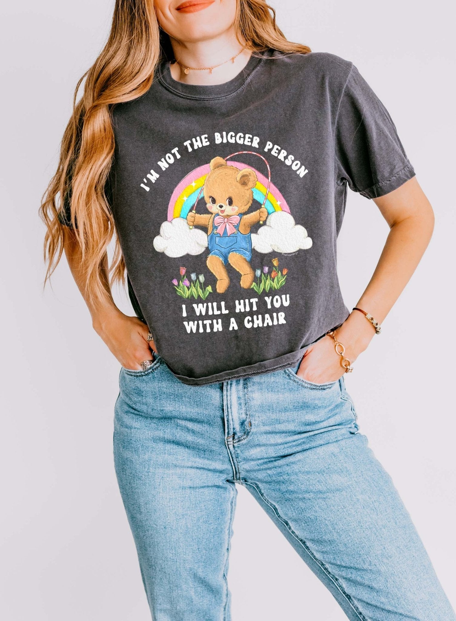 I'm Not The Bigger Person I Will Hit You With A Chair Women's Boxy Tee - UntamedEgo LLC.