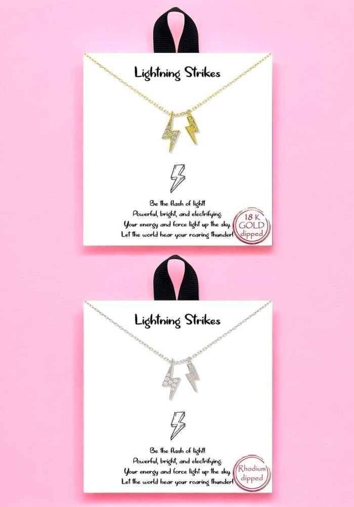 Lighting Strikes 18k Gold Dipped Necklace - UntamedEgo LLC.