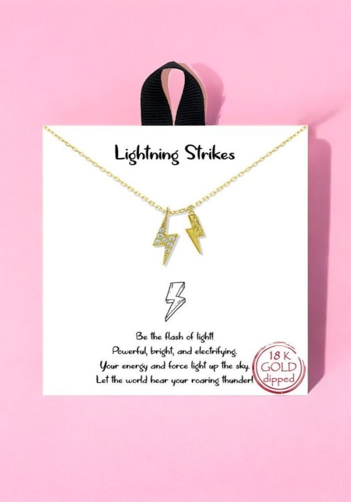 Lighting Strikes 18k Gold Dipped Necklace - UntamedEgo LLC.