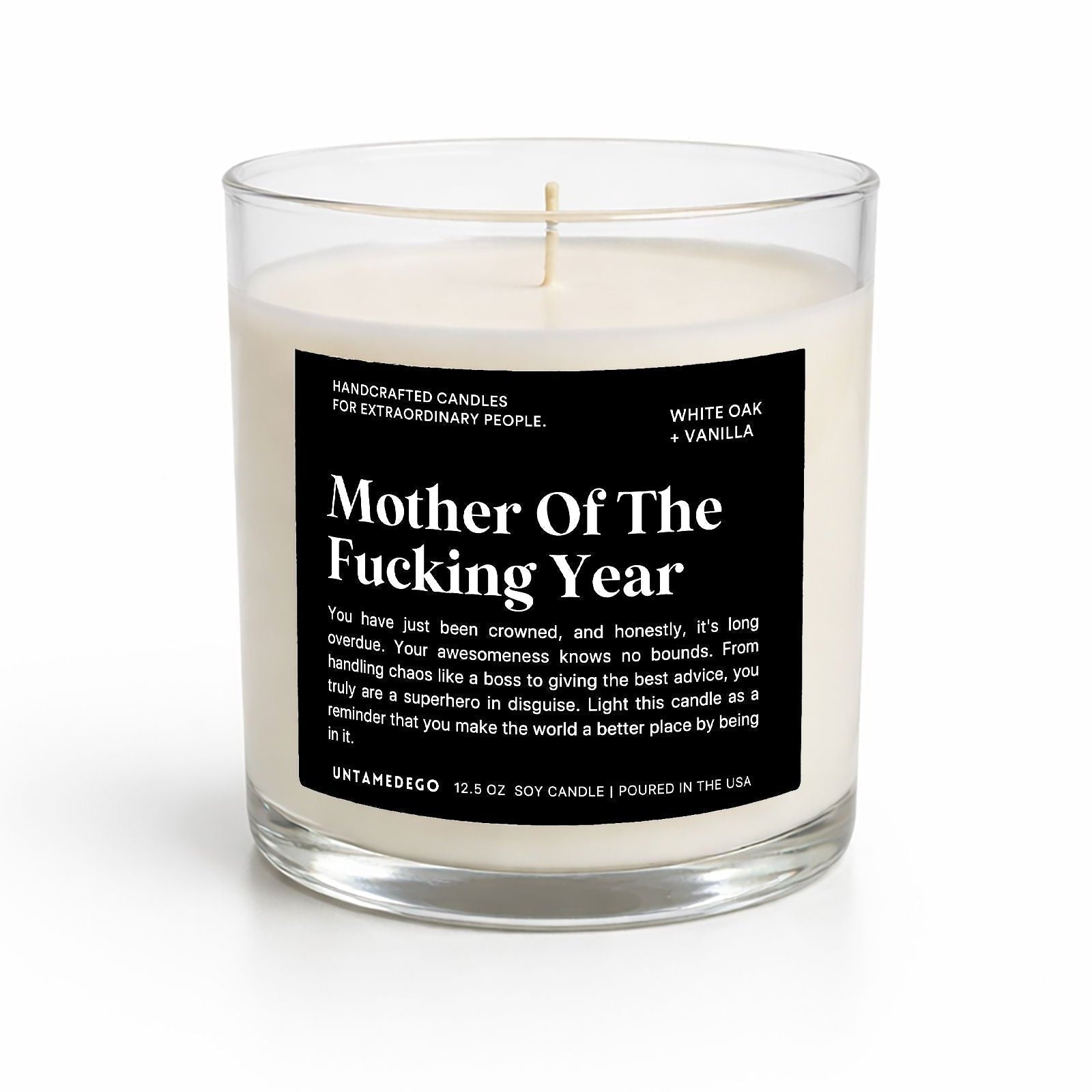 Mother Of The Fucking Year Glass Candle - UntamedEgo LLC.