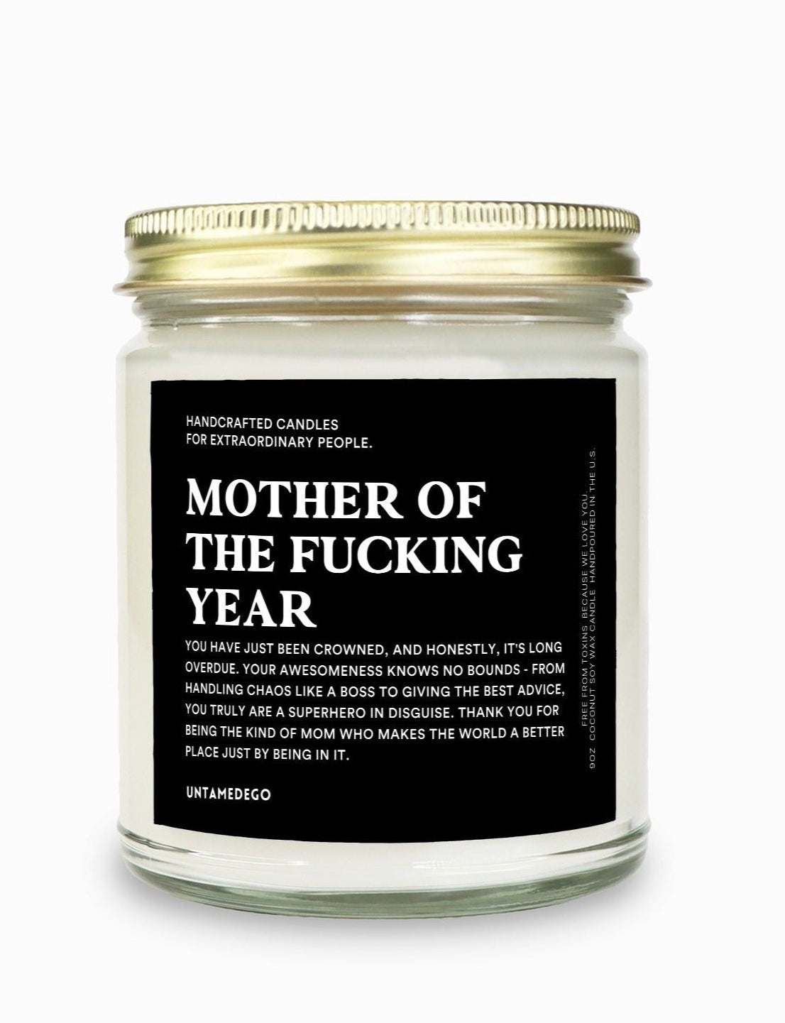 Mother Of The Fucking Year Mesage Candle - UntamedEgo LLC.