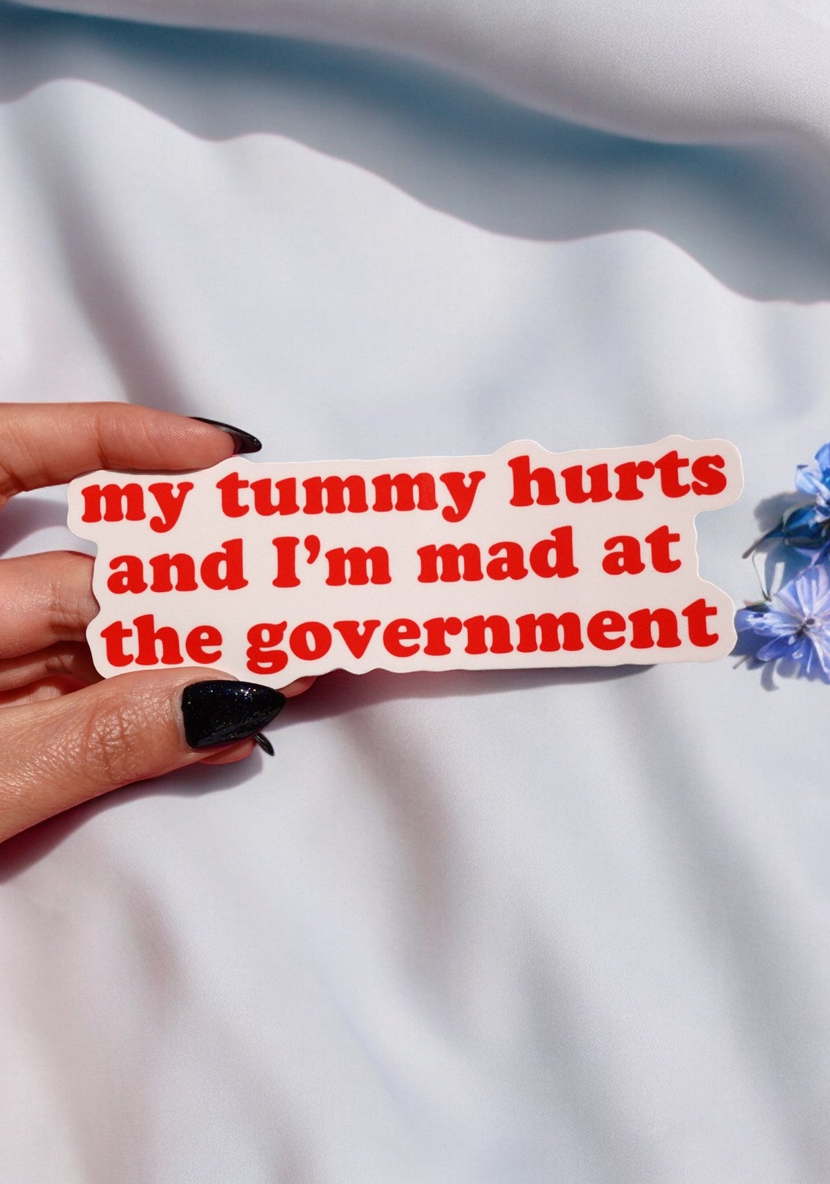 My Tummy Hurts And I'm Mad At The Government Sticker - UntamedEgo LLC.