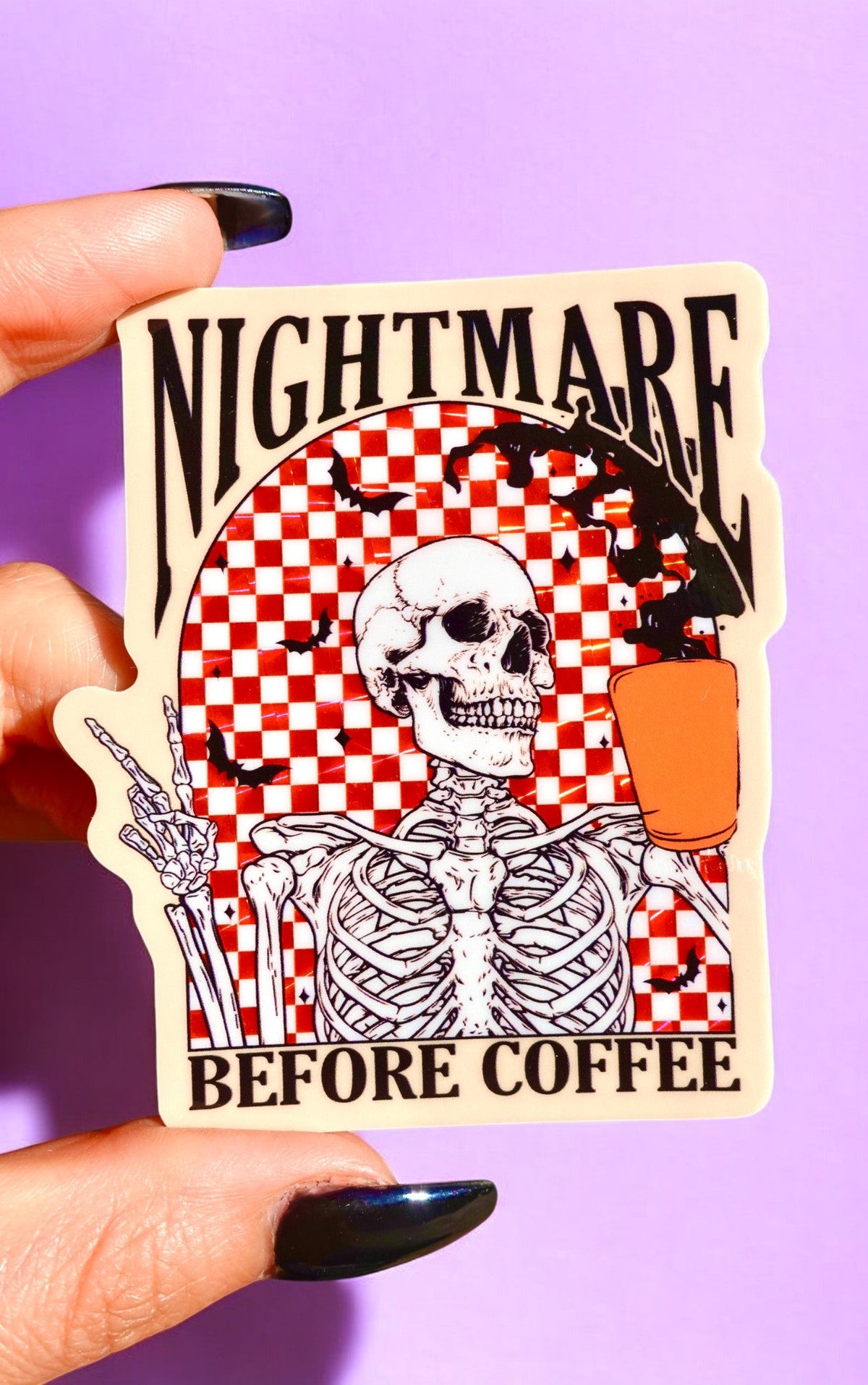 Nightmare Before Coffee Halloween Sticker - UntamedEgo LLC.