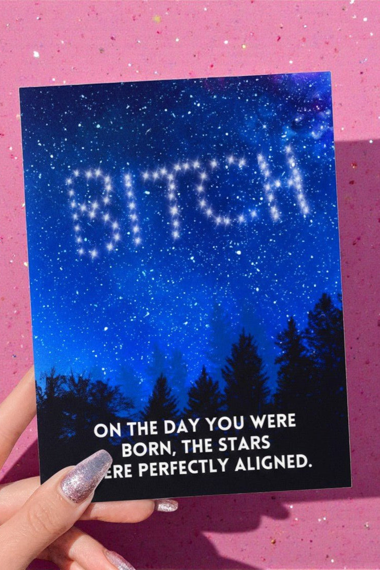 On the Day You Were Born Card | Funny Birthday Card| Funny Astrology Birthday Card - UntamedEgo LLC.