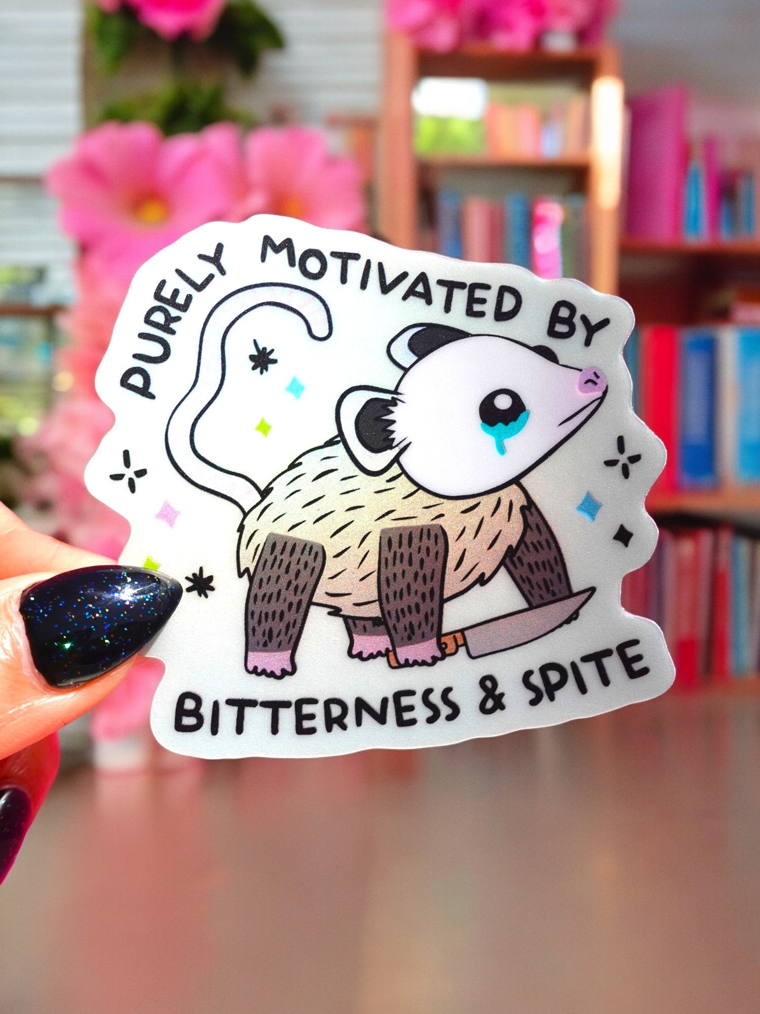 Purely Motivated By Bitterness & Spite Sticker - UntamedEgo LLC.