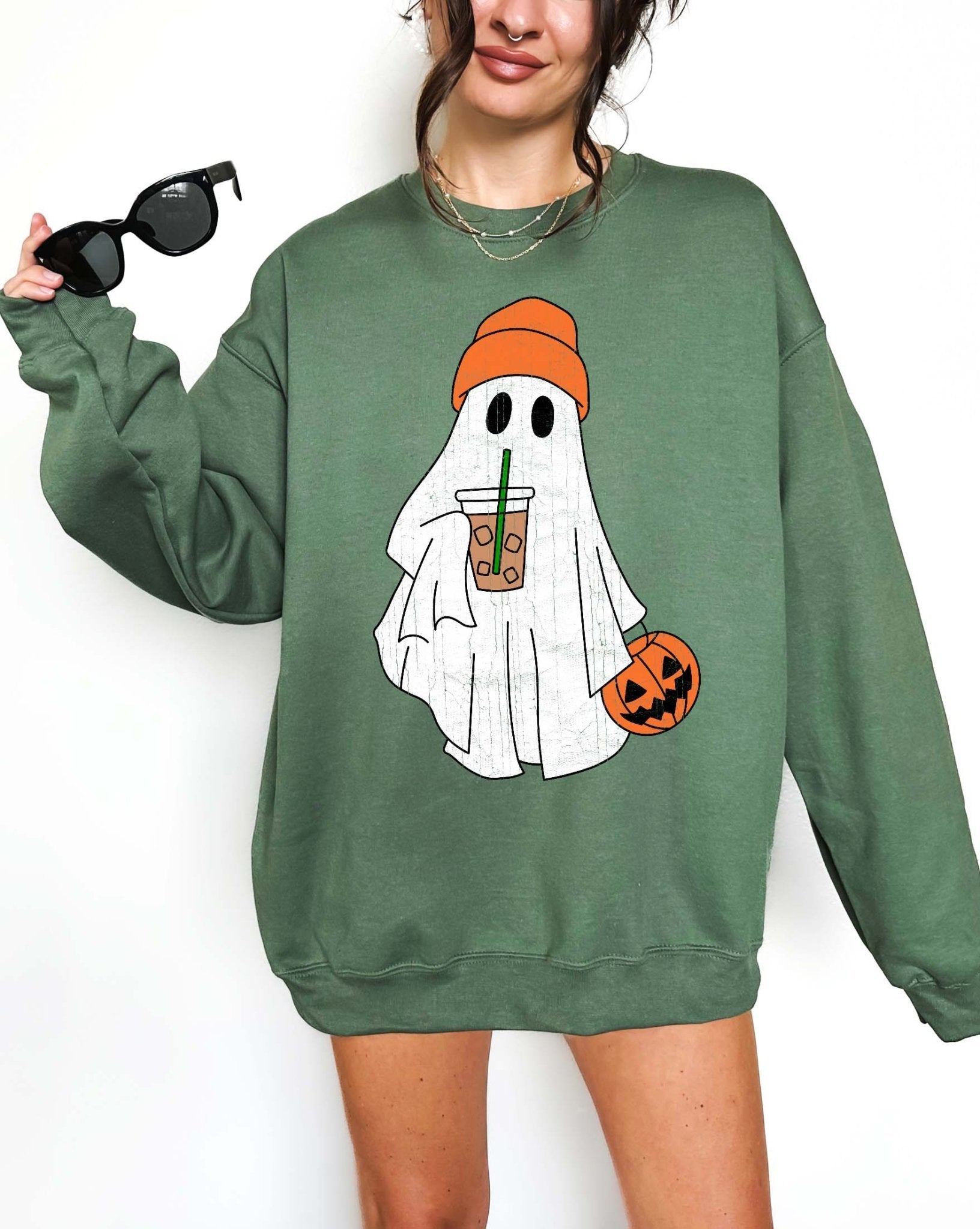 Retro Coffee Ghosty Sweatshirt - UntamedEgo LLC.