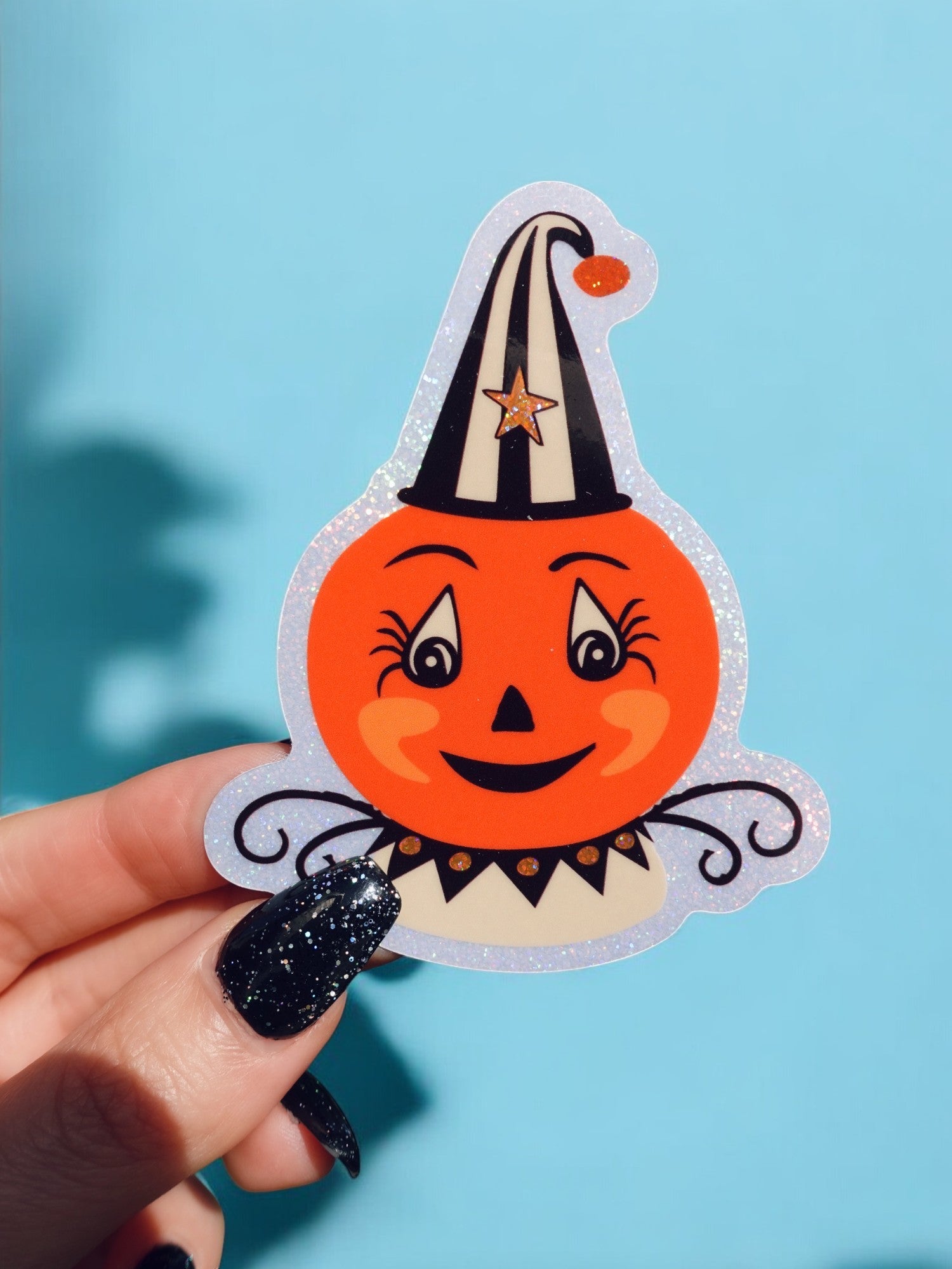 Retro Pumpkin Halloween Sticker - UntamedEgo LLC.