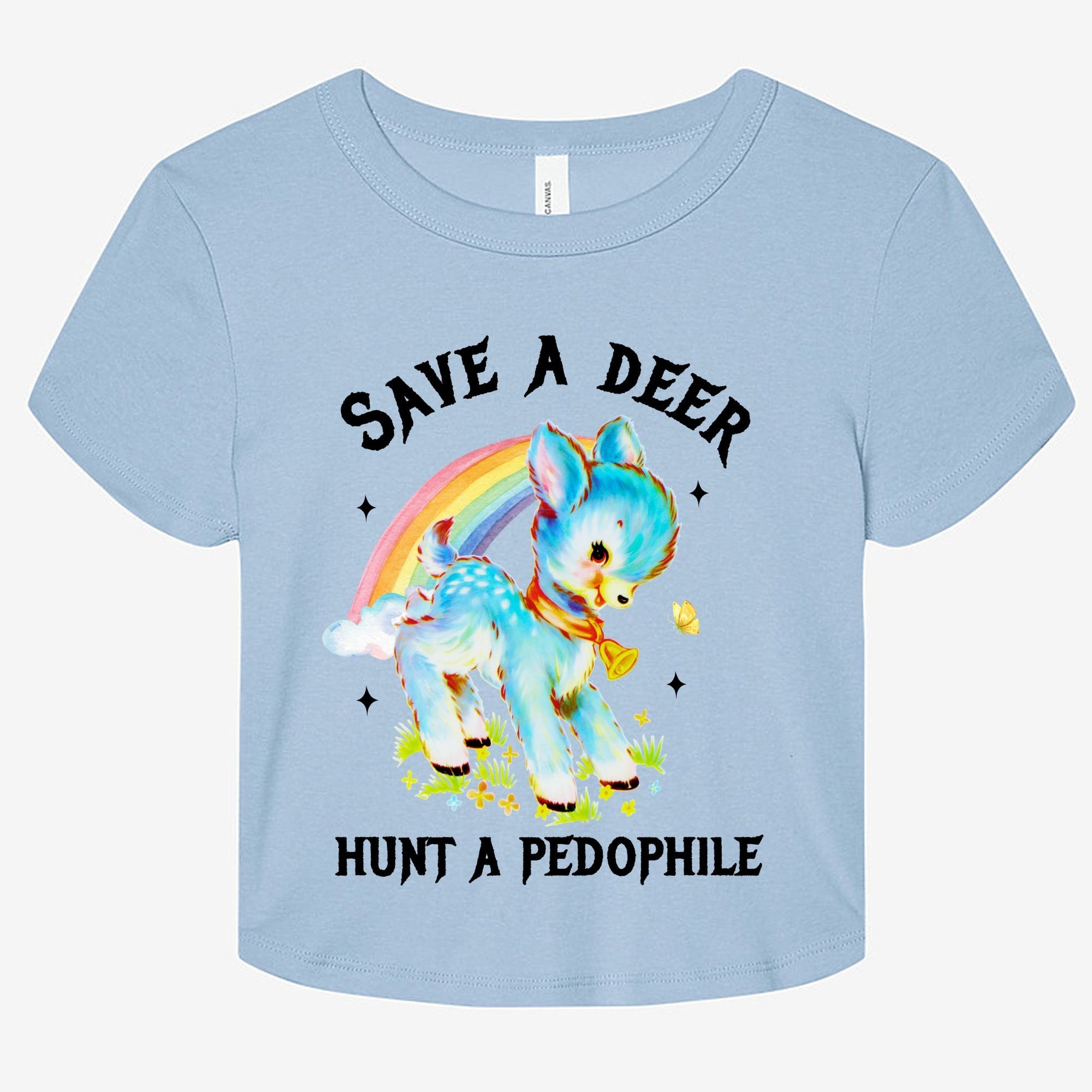 Save A Deer Hunt A Pedophile Graphic Baby Tee - UntamedEgo LLC.