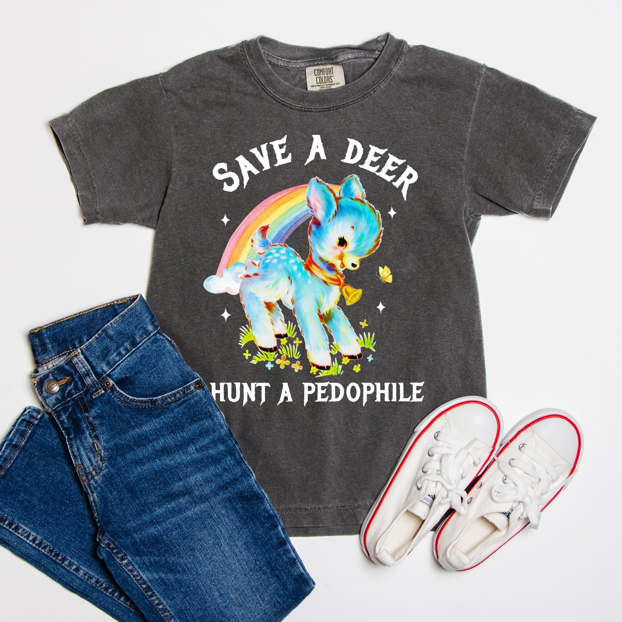 Save A Deer Hunt A Pedophile Youth Kids Exclusive Tee - UntamedEgo LLC.