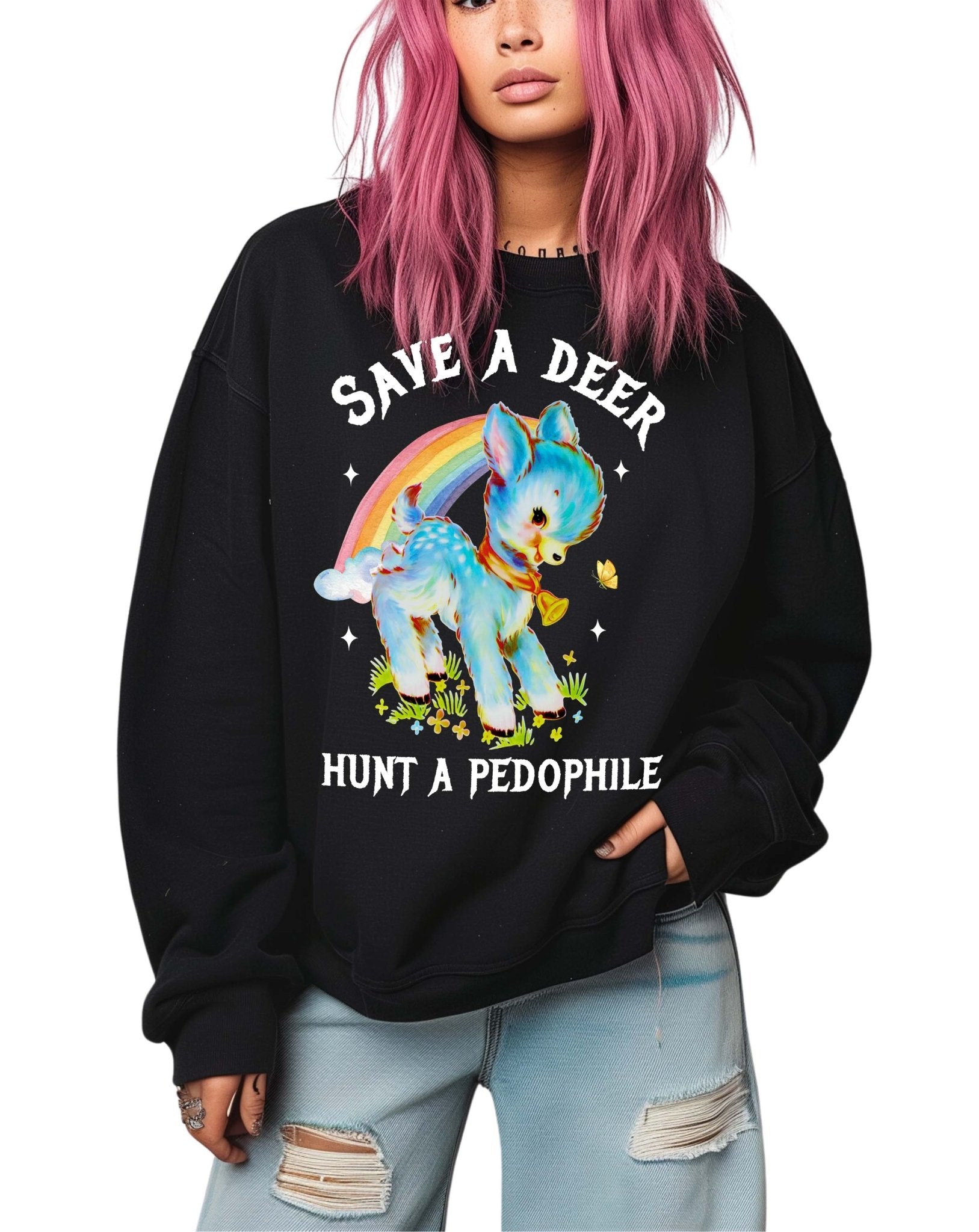 Save A Deer Soft Crew Sweatshirt - UntamedEgo LLC.