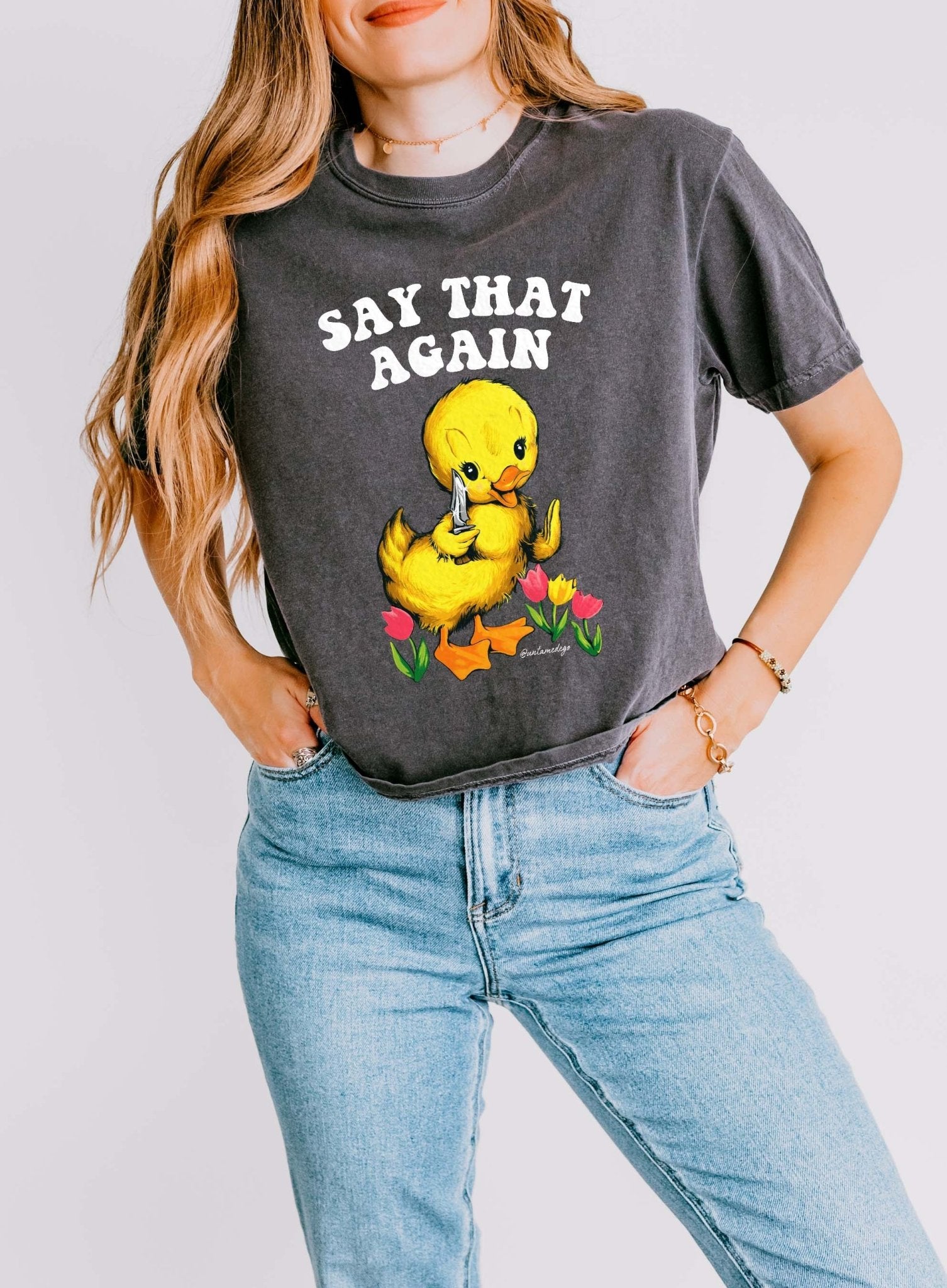 Say That Again Ducky Boxy Women's Tee - UntamedEgo LLC.