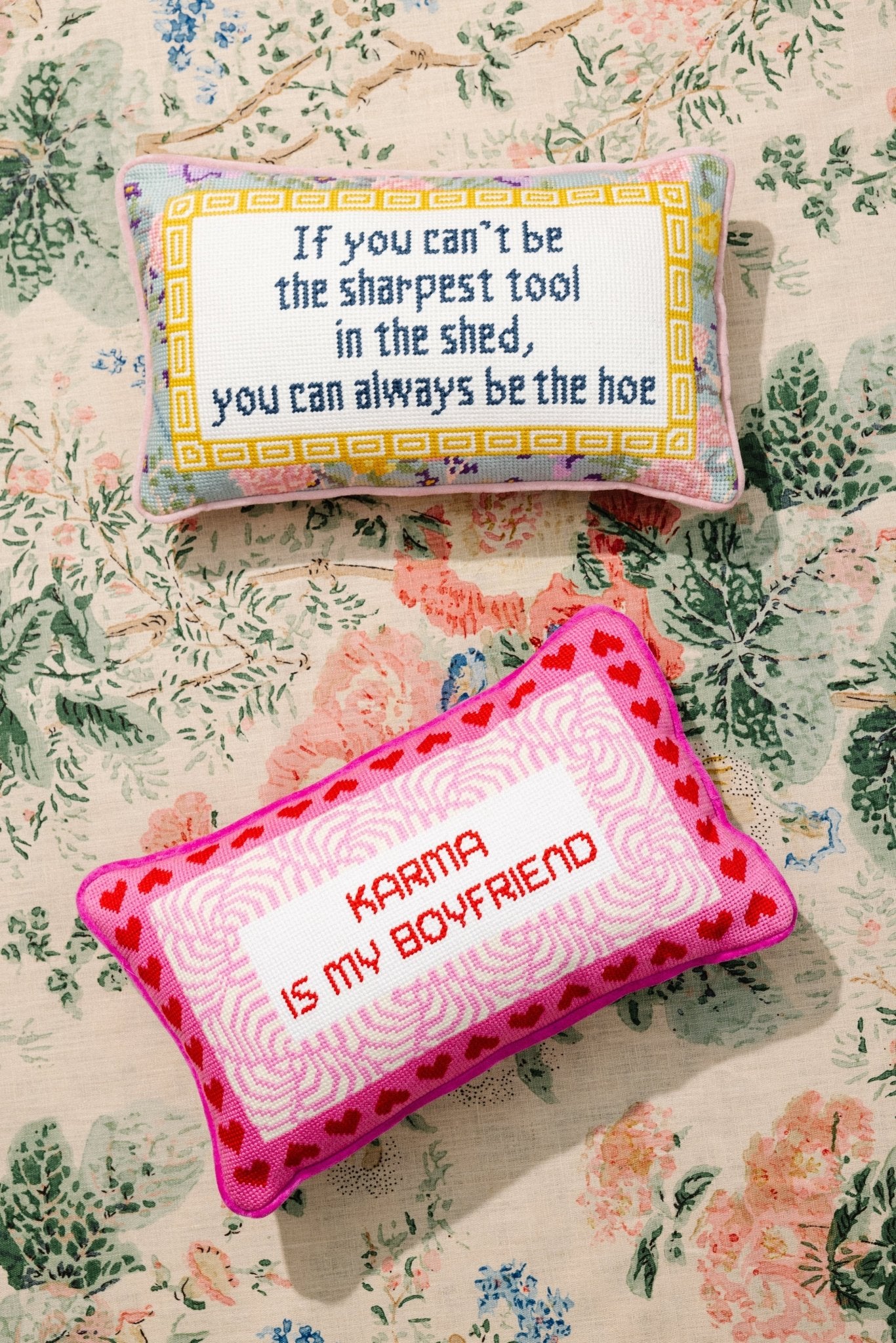 Sharpest Tool Needlepoint Pillow - UntamedEgo LLC.