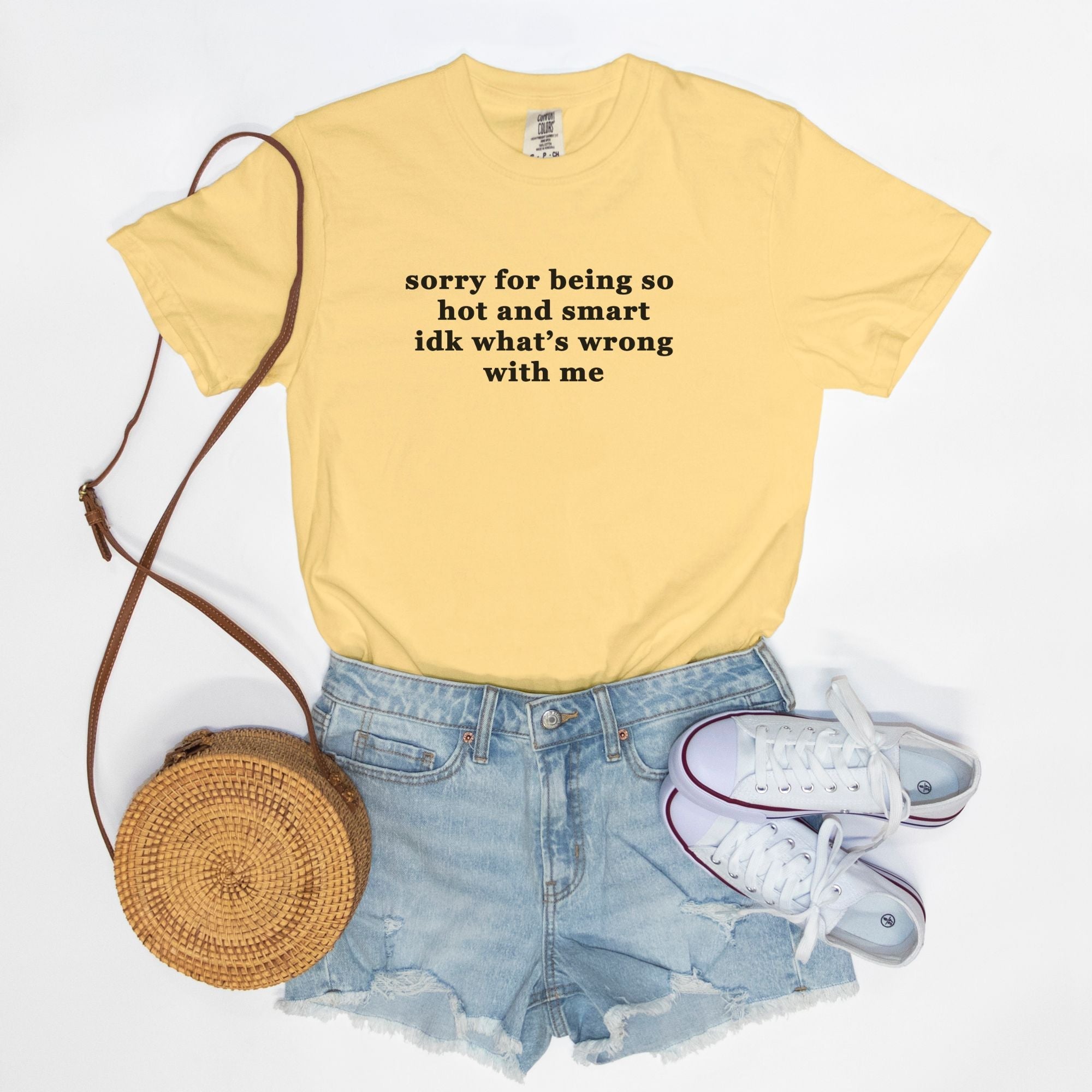 Sorry For Being So Hot And Smart Idk What's Wrong With Me Graphic Tee - UntamedEgo LLC.